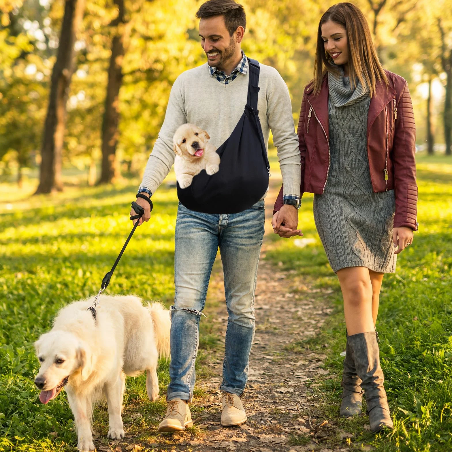 ACTOYS Borsa a Tracolla Regolabile e Reversibile per Animali Domestici, Trasportino Portatile da Viaggio per Cani da Passeggio (Nero)