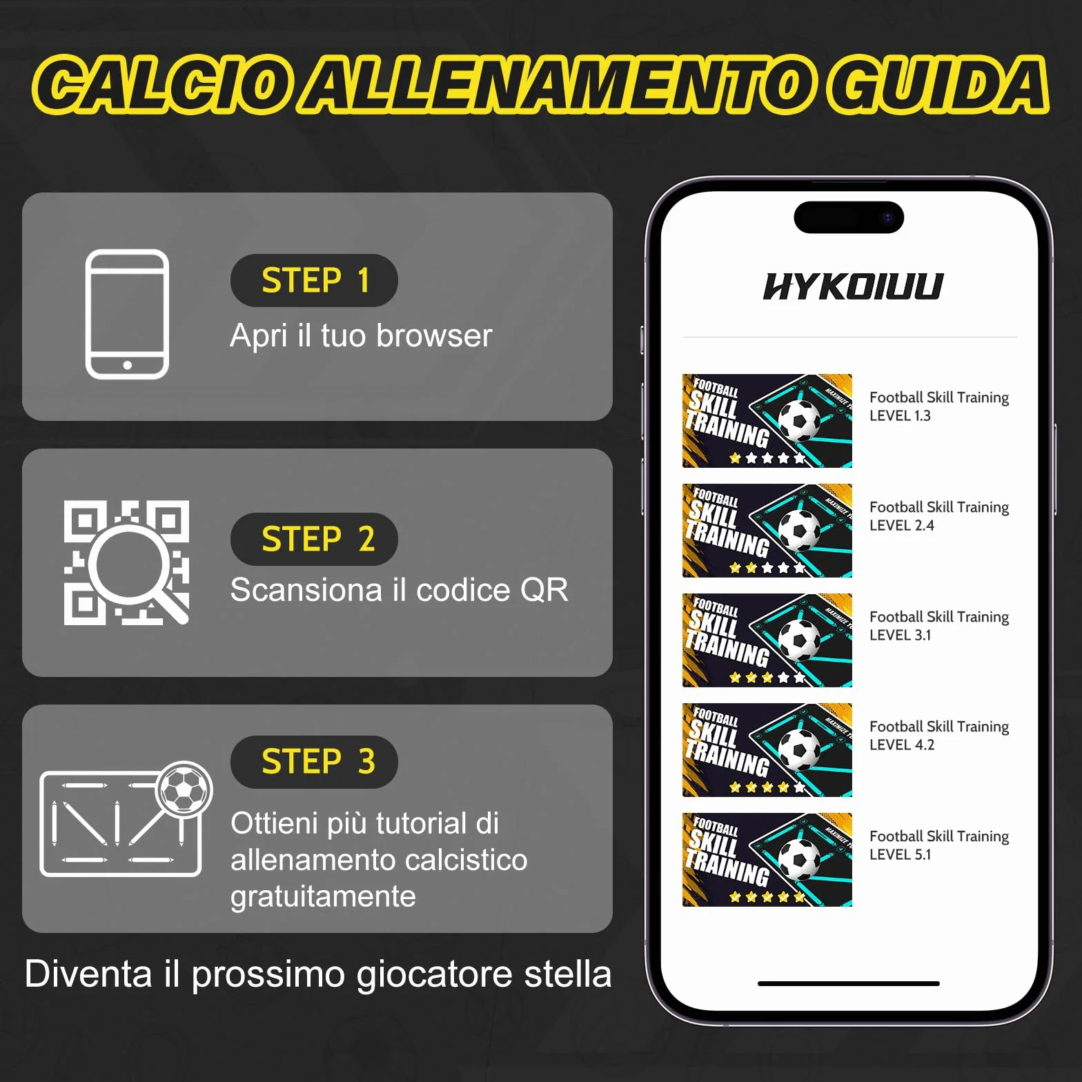 Tappeto Calcio Allenamento Con Video di Allenamento Inclusi Tappetino Per Agilità Accessorio Per L'Allenamento Del Calcio Tappeto Da Allenamento Per Il Calcio Regalo Per
