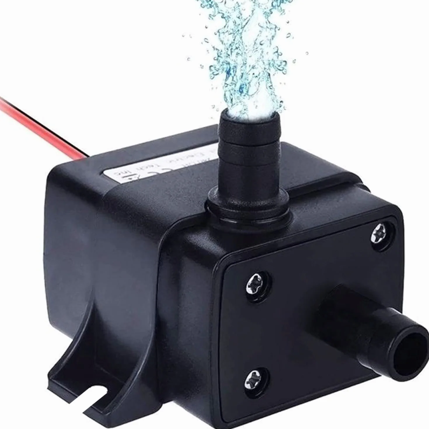 Retoo Mini Pompa Acqua 12V, Silenzioso pompa dell'acqua 240 L/H 4.8 W, acquario sommergibile 240 L/H, piccola sommergibile senza scopa, pompa fontana centrifuga, ugello diametro 8 mm, senza presa