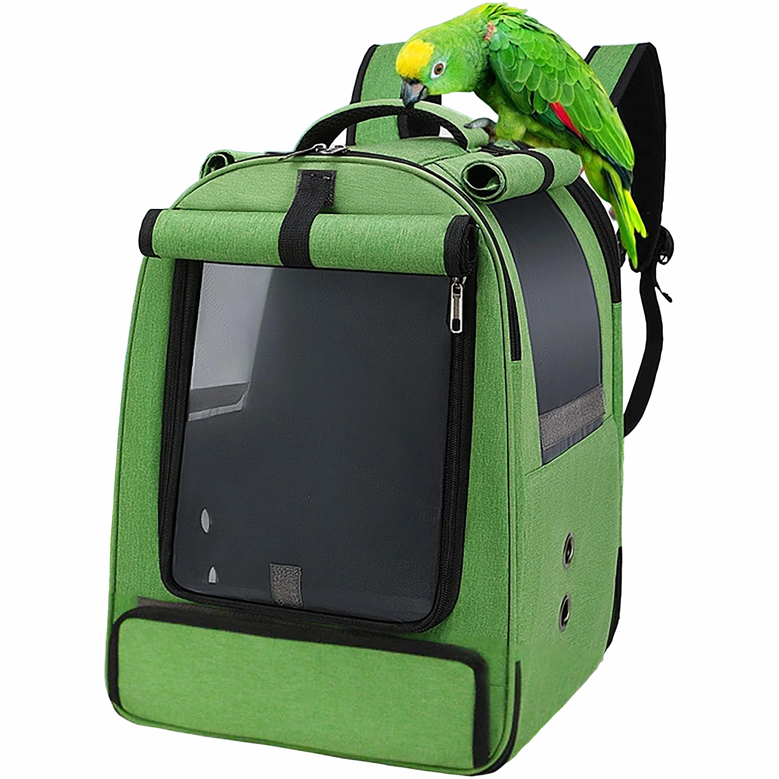 Zaino da viaggio per uccelli, trasportino portatile per pappagalli e uccelli, traspirante, leggero trasportino per uccelli e piccoli animali, zaino multifunzionale per animali domestici