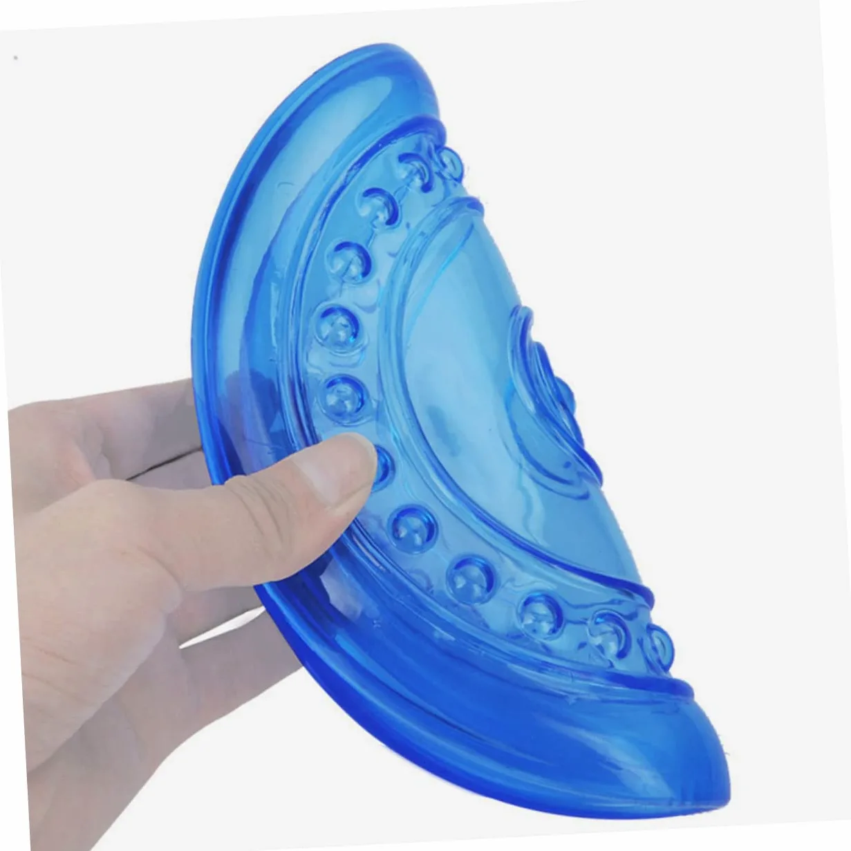 Didiseaon Giocattolo per Cani a Disco da Lancio 2pezzi Tpr Blu | Set da 2, Forma Disco, Adatto a Pet e Cuccioli, Morbidezza Elevata, Uso All'aperto