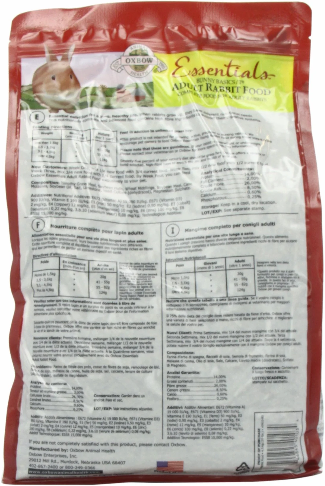 Oxbow - Mangime per Coniglio Adulto - 4500gr