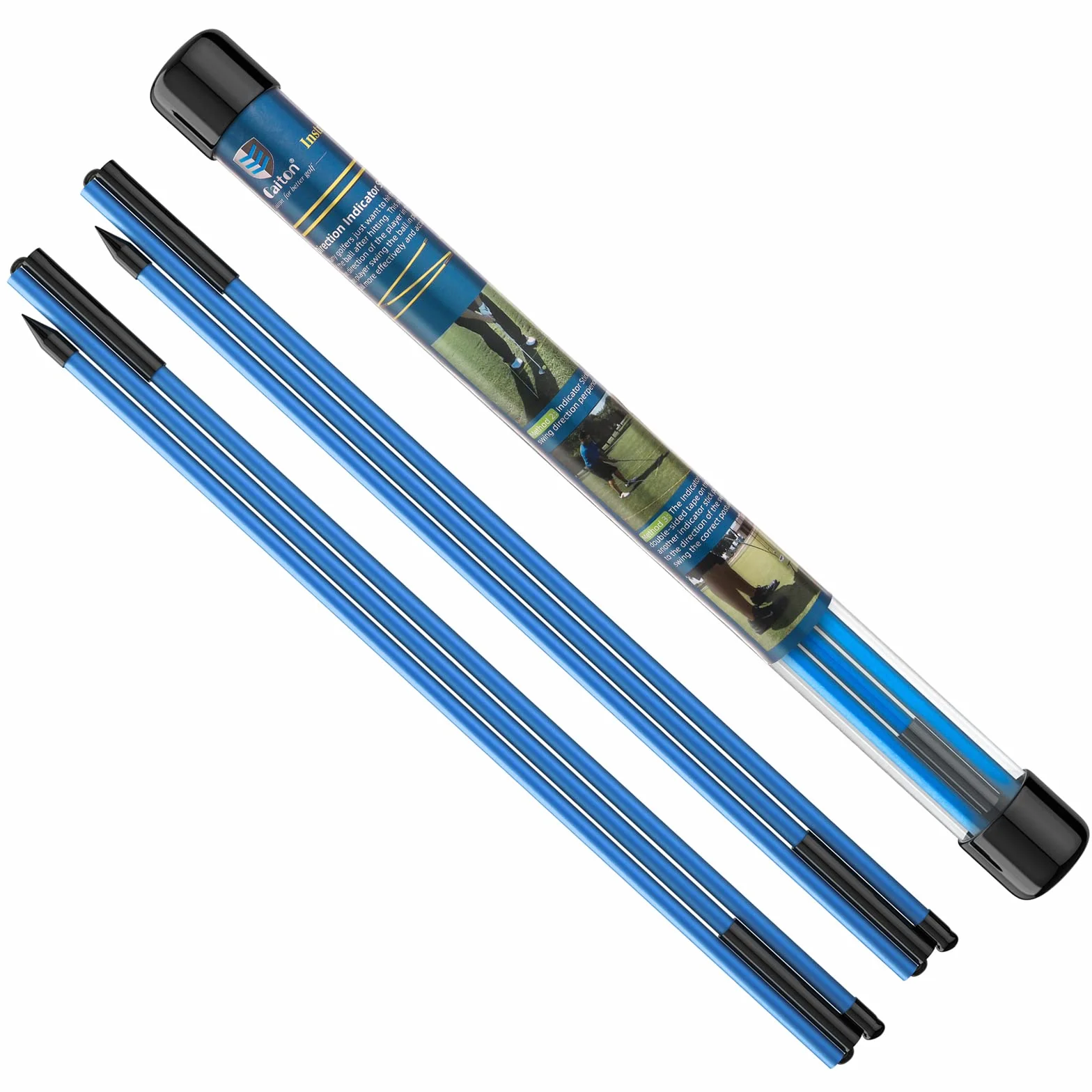 MoKo Bastone Indicatore Golf 3 PZ, Bastoni per Pratica da Golf, Bastone da Golf a Tre-Pieghe, Attrezzatura da Allenamento da Golf per Puntare, Allenare, Accessori di Postura Corretta da Golf