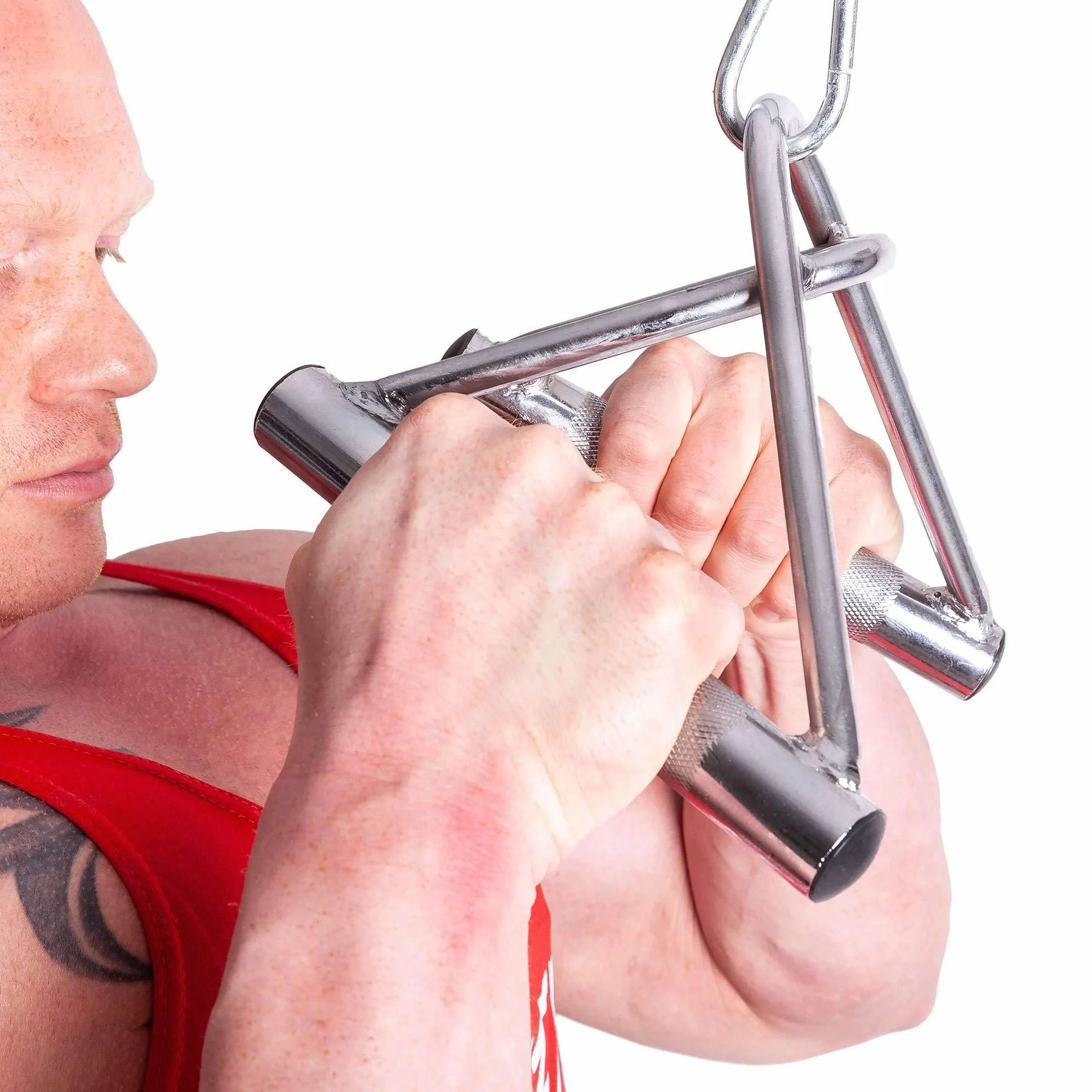 C.P.Sports Impugnatura a Triangolo con Moschettone per Bodybuilding Strength Training