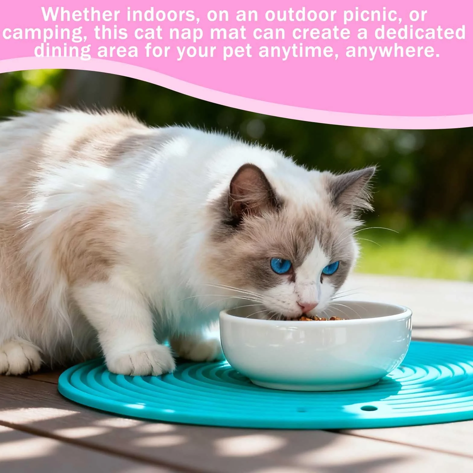 Tappetino silicone ciotola gatto 3 pezzi 2x16cm 1x18cm tappetino antiscivolo impermeabile per ciotole animali domestici facile da pulire uso interno esterno cucina campeggio