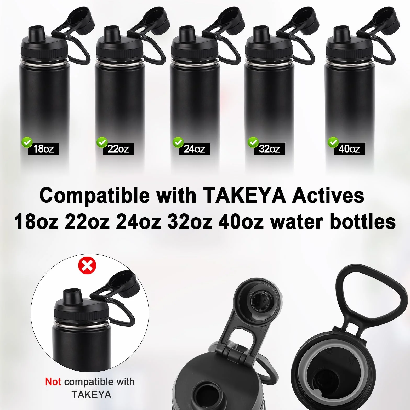 Takeya Actives 4pz Guarnizione di Ricambio in Silicone per Bottiglia d'Acqua 18/24/32/40oz