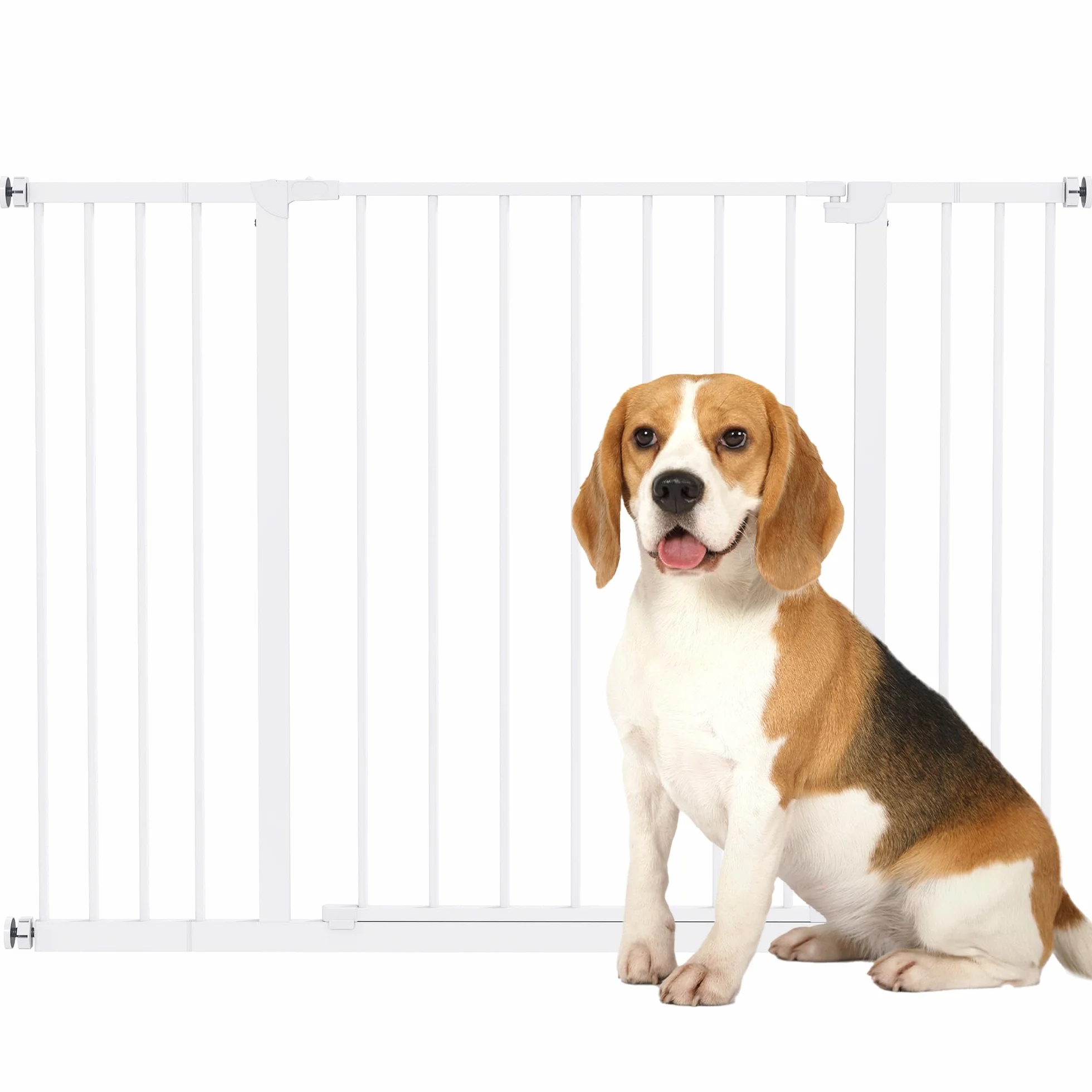 PawHut Cancellino per Cani Estensibile 76-107 cm Metallo Plastica Bianco