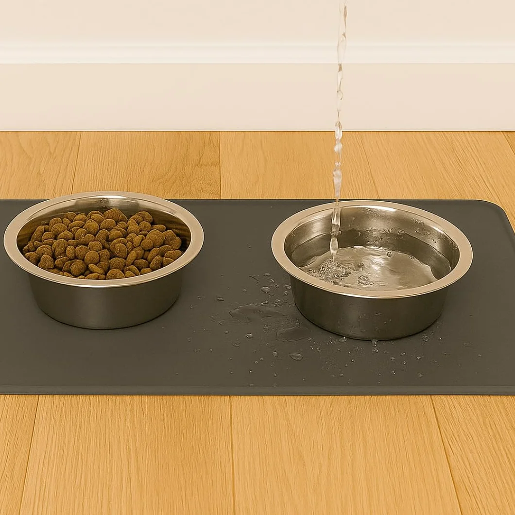 PARENCE.- tappetino antiscivolo per cane e gatto - tappetino protettivo 30x40 cm per cibo e acqua - impermeabile, facile da pulire, ideale per pavimenti puliti e asciutti