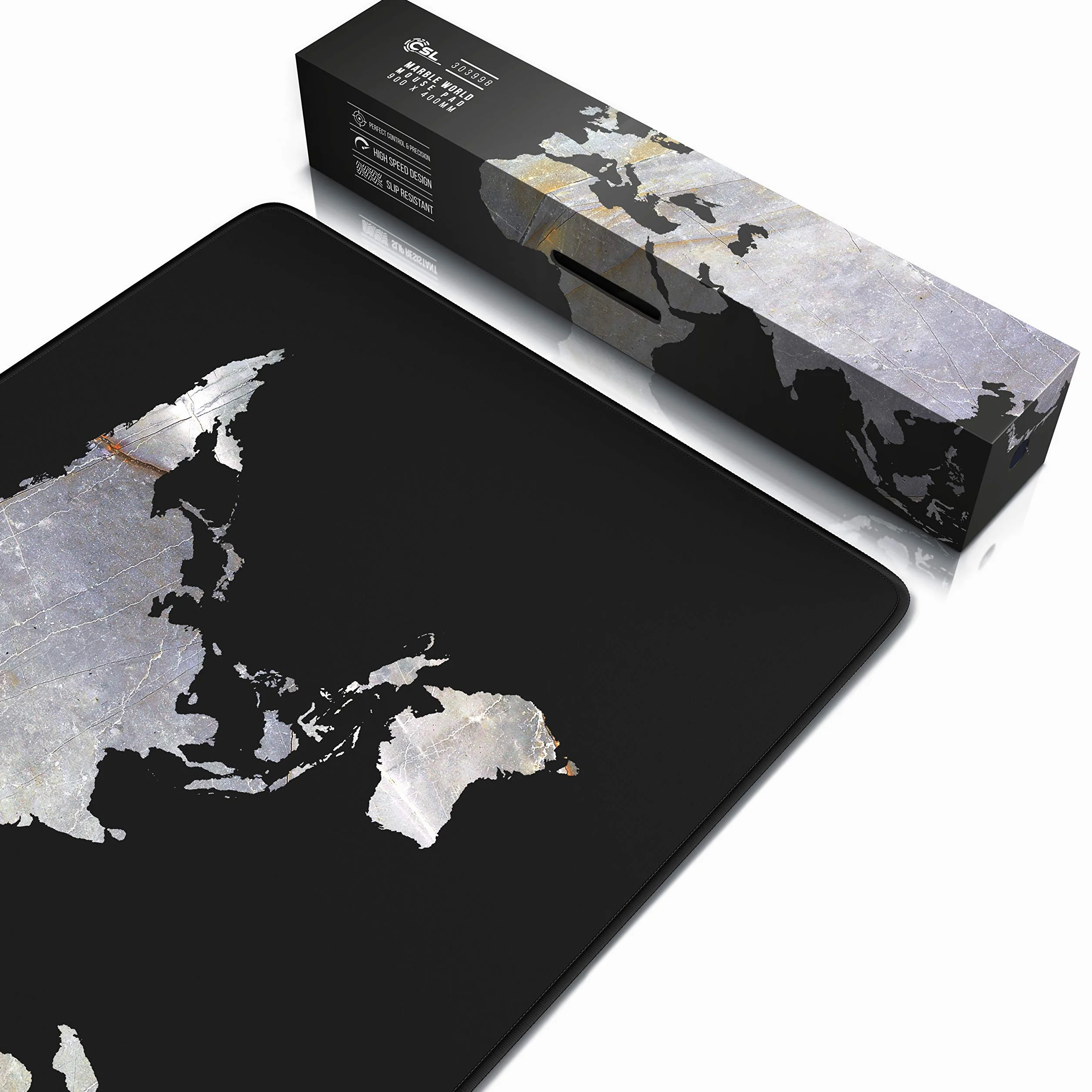Tappetino per mouse da gioco Roccat Razer Logitech 900 x 400 mm XL titanio