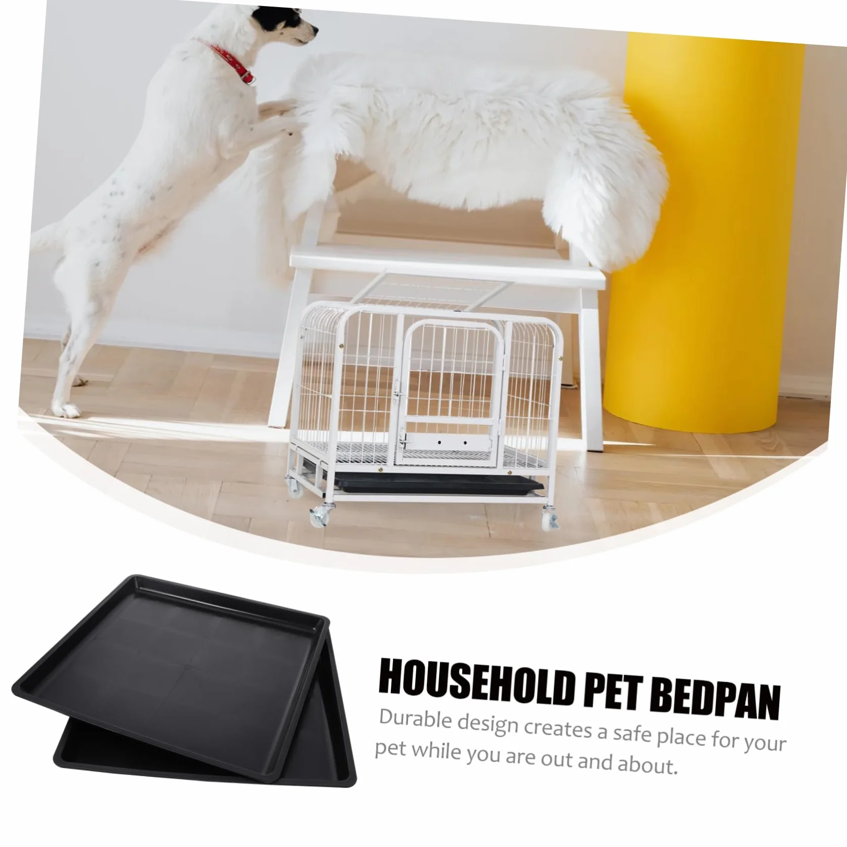 SUPVOX 2 Pezzi Vaschetta per Cassetta Igienica per Animali in Plastica Nero 38x38x2,5cm Antiruggine