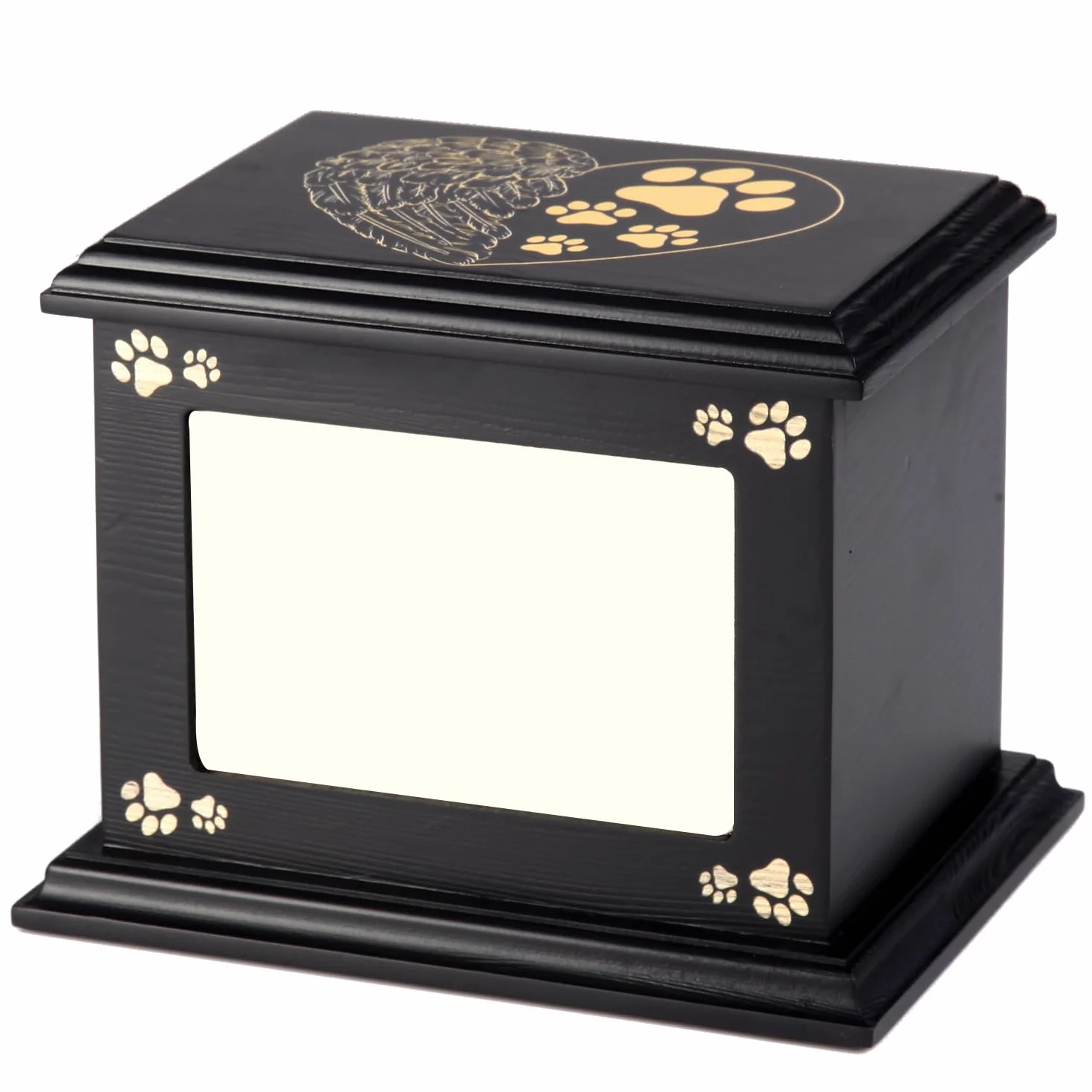 Urne per Ceneri Cane Memoriale Legno con Cornice Foto XLarge Funeral Cremazione Ricordo Regalo