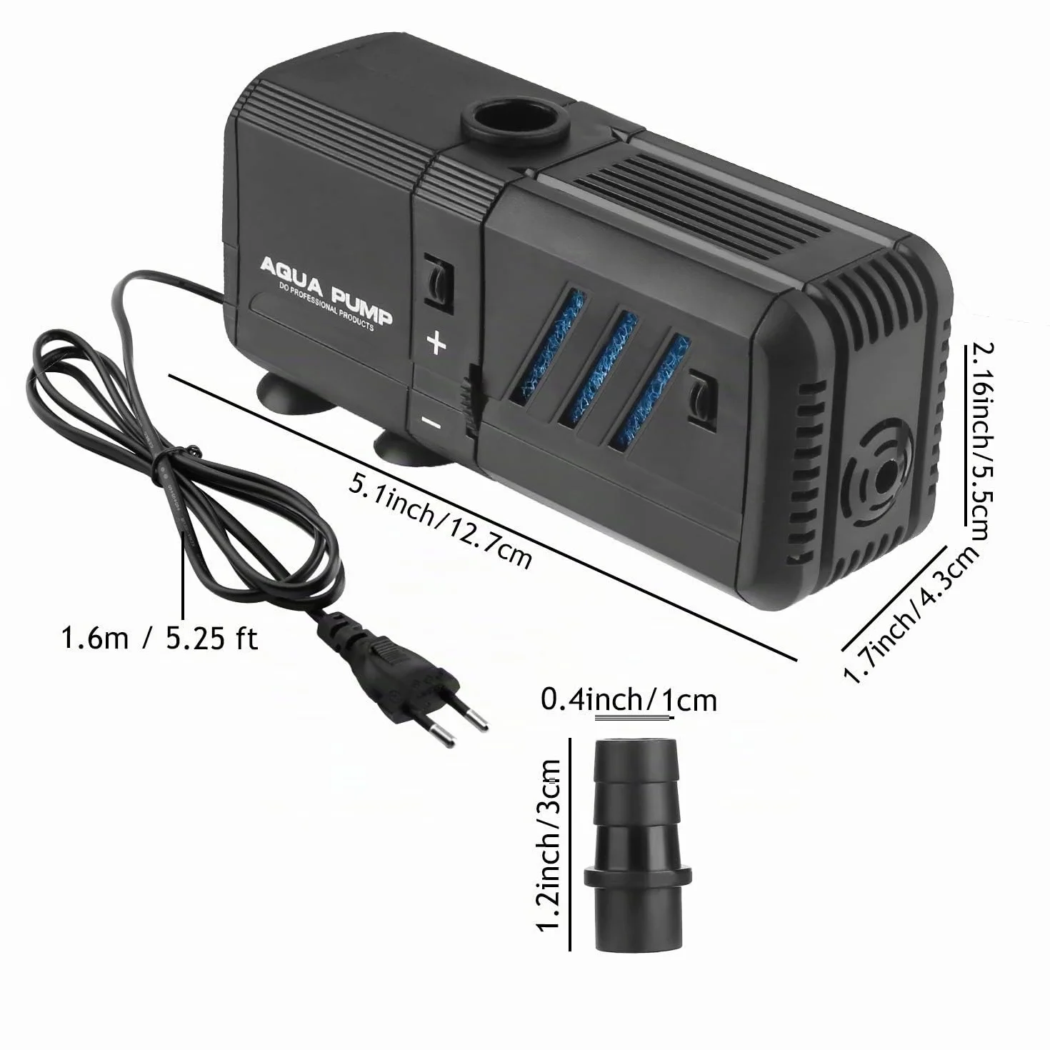 Filtro Interno 6W per Acquario, Pompa Acqua 500L/H 30-150 Litri