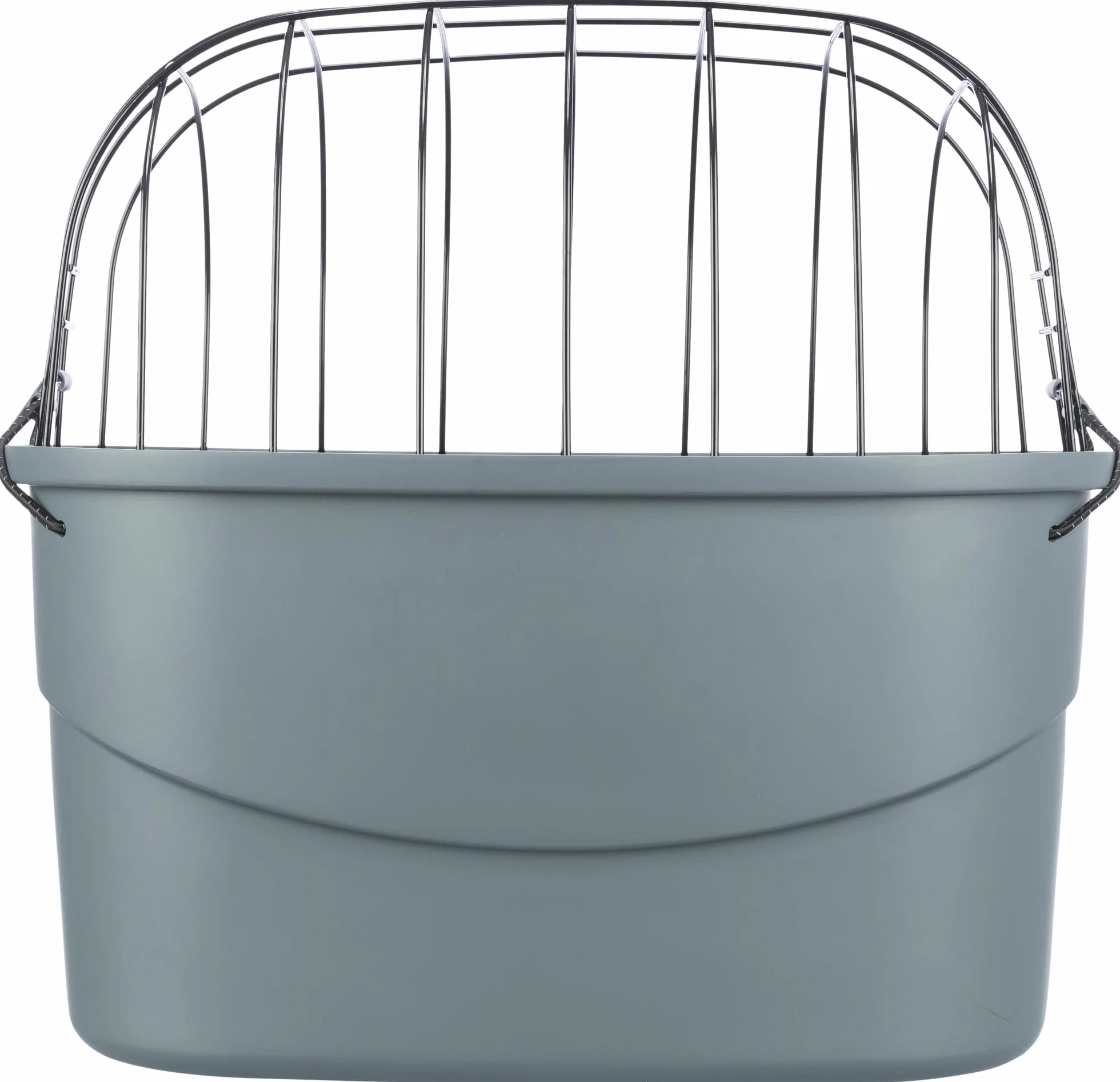 TRIXIE 13096 - Cestino per cani anteriore fino a 5 kg 42 × 39 × 30 cm - Cestino per bicicletta per il manubrio - in plastica e griglia con fissaggio rapido