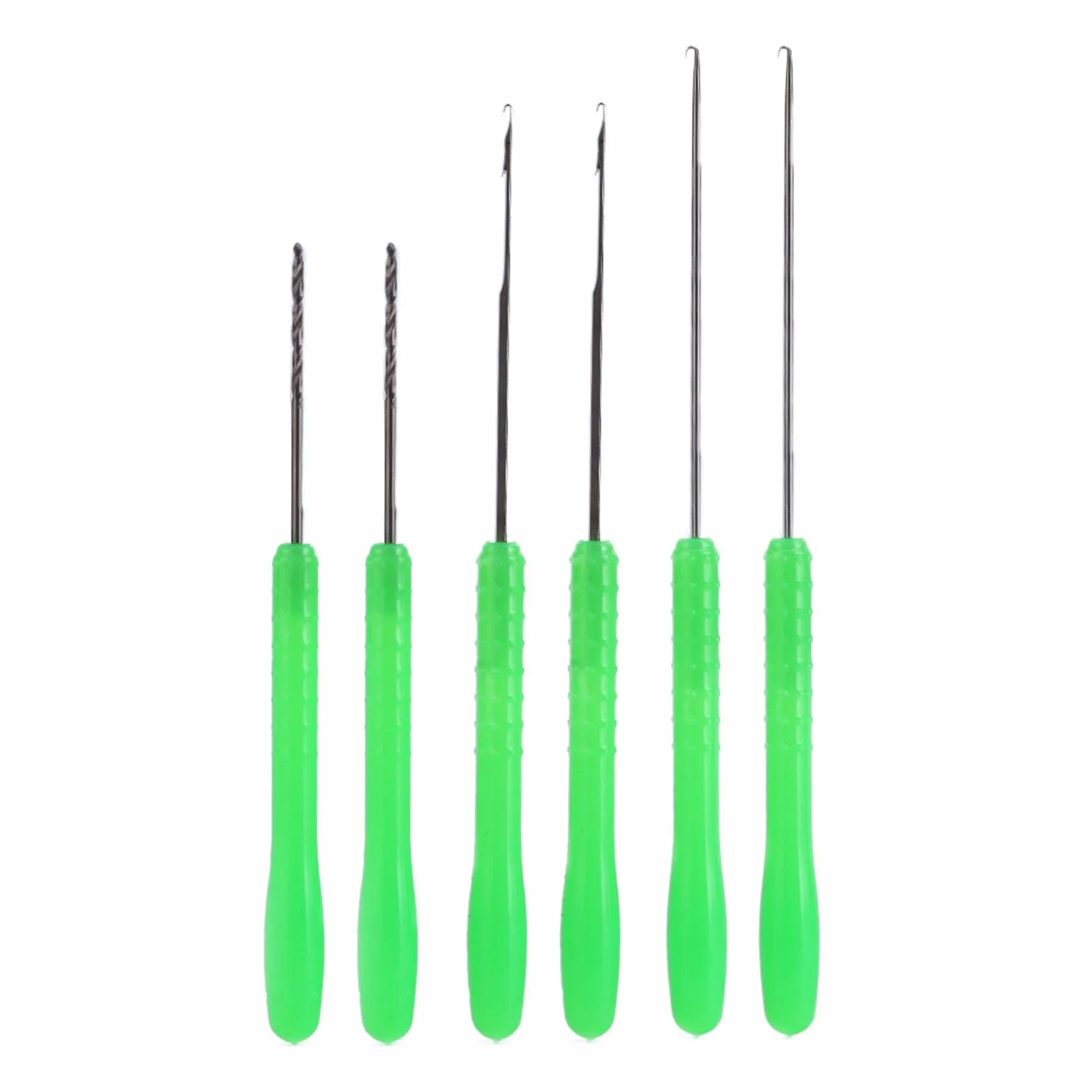 Dpofirs Set di Aghi per Esche da Pesca, Kit Perforazione Esche e Uncini con Punte Sottili, Impugnatura Ergonomica per Rig e Linee