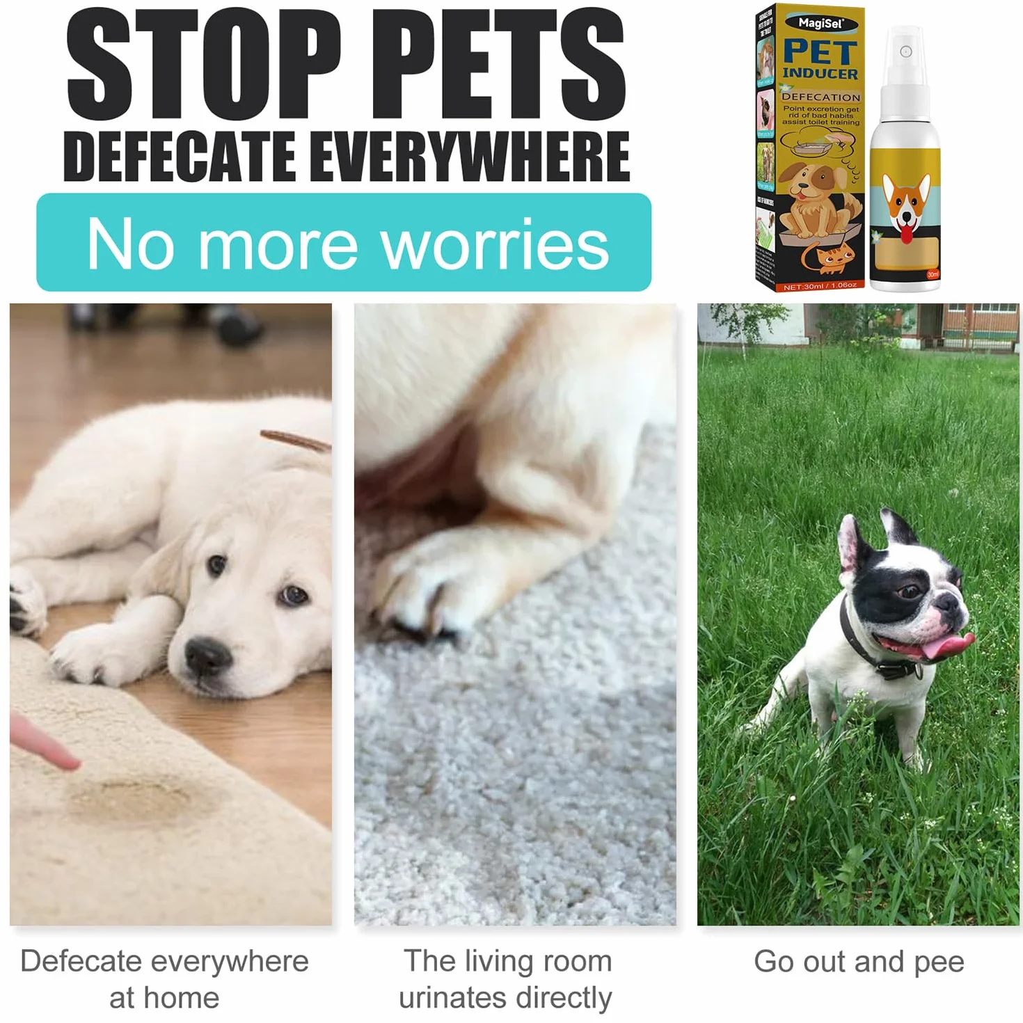 Spray Attrattivo Naturale, Spray Per Addestramento Del Cane, Sprays Per Cani E Cuccioli, Sprays Pers Canis Addestrare Il Vasino, Cani E Cuccioli, Stimola Cane A Pipì In Un Unico Punto 30 ML