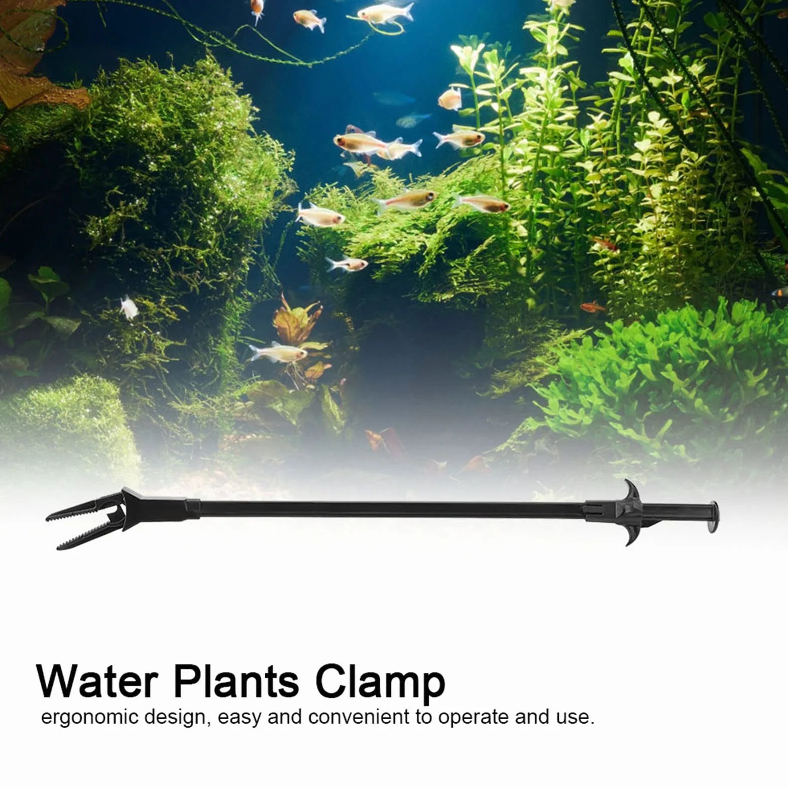 Pinza per piante acquatiche 50 cm plastica lunga acquario