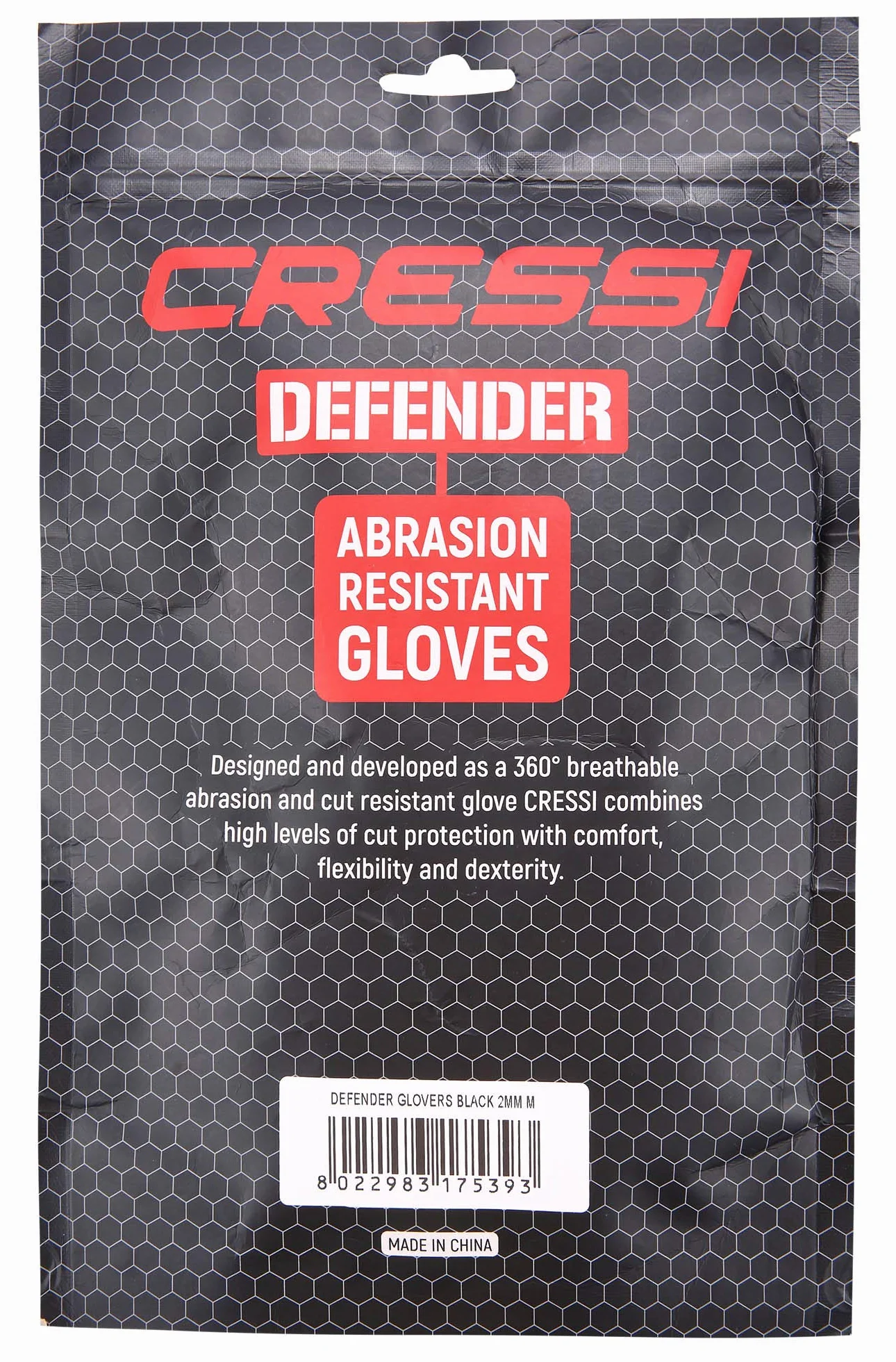Cressi Defender Gloves Black 2 mm Guanti Antiabrasione per Apnea e Immersioni, Nero