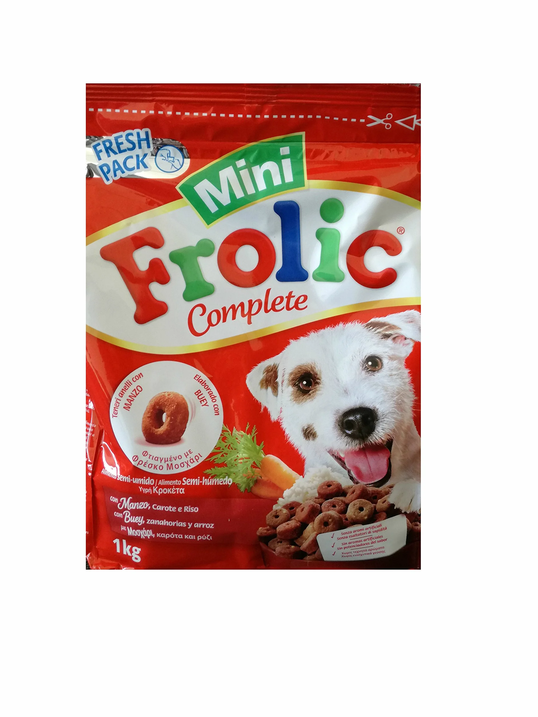 Frolic Alimento Semiumido al Gusto Manzo Per Cani Mini (Conf. da 1 kg)