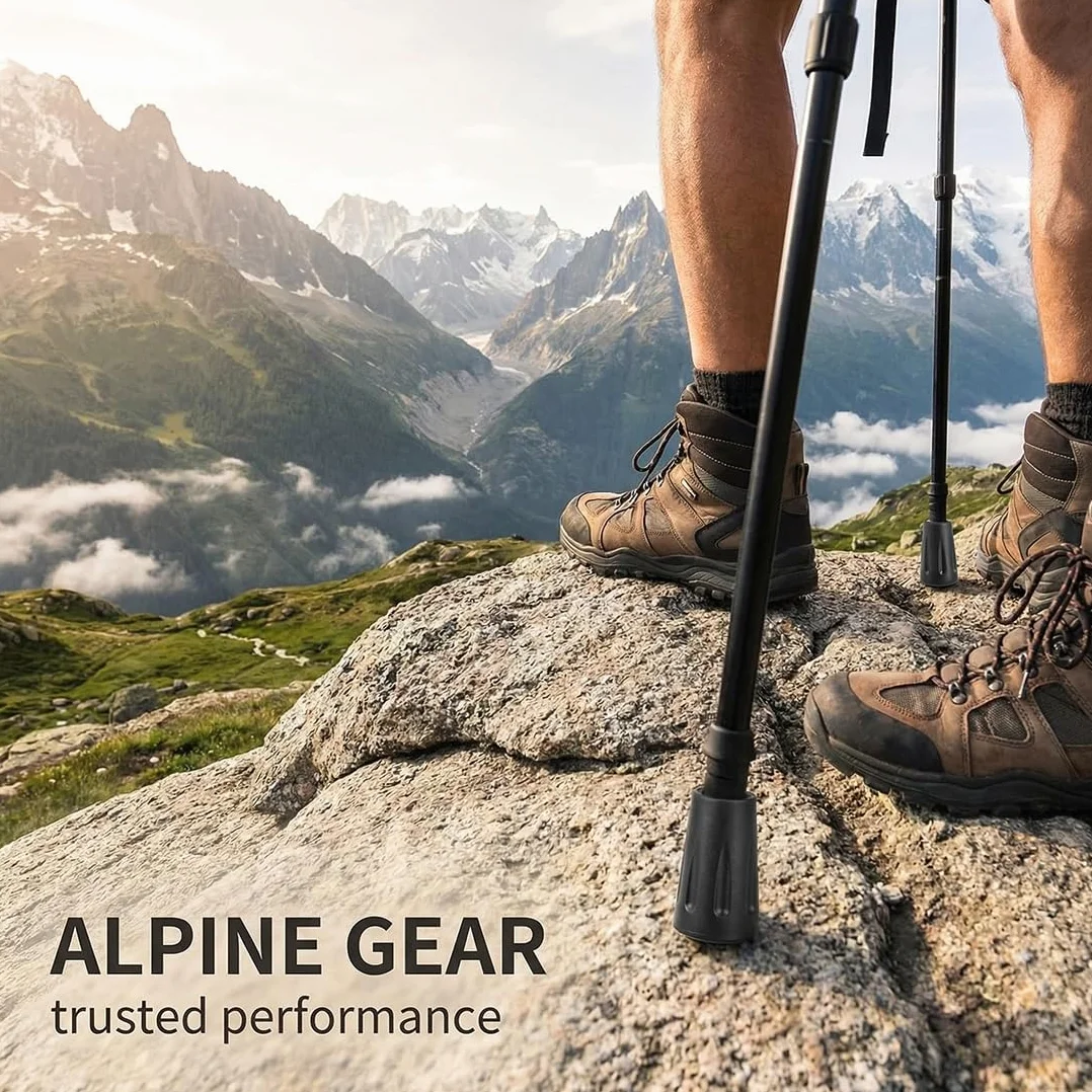 Gommini di Ricambio per Bastoni da Trekking 10-12 mm, Punte in Gomma Nordic Walking - Accessori Bastoni da Passeggio