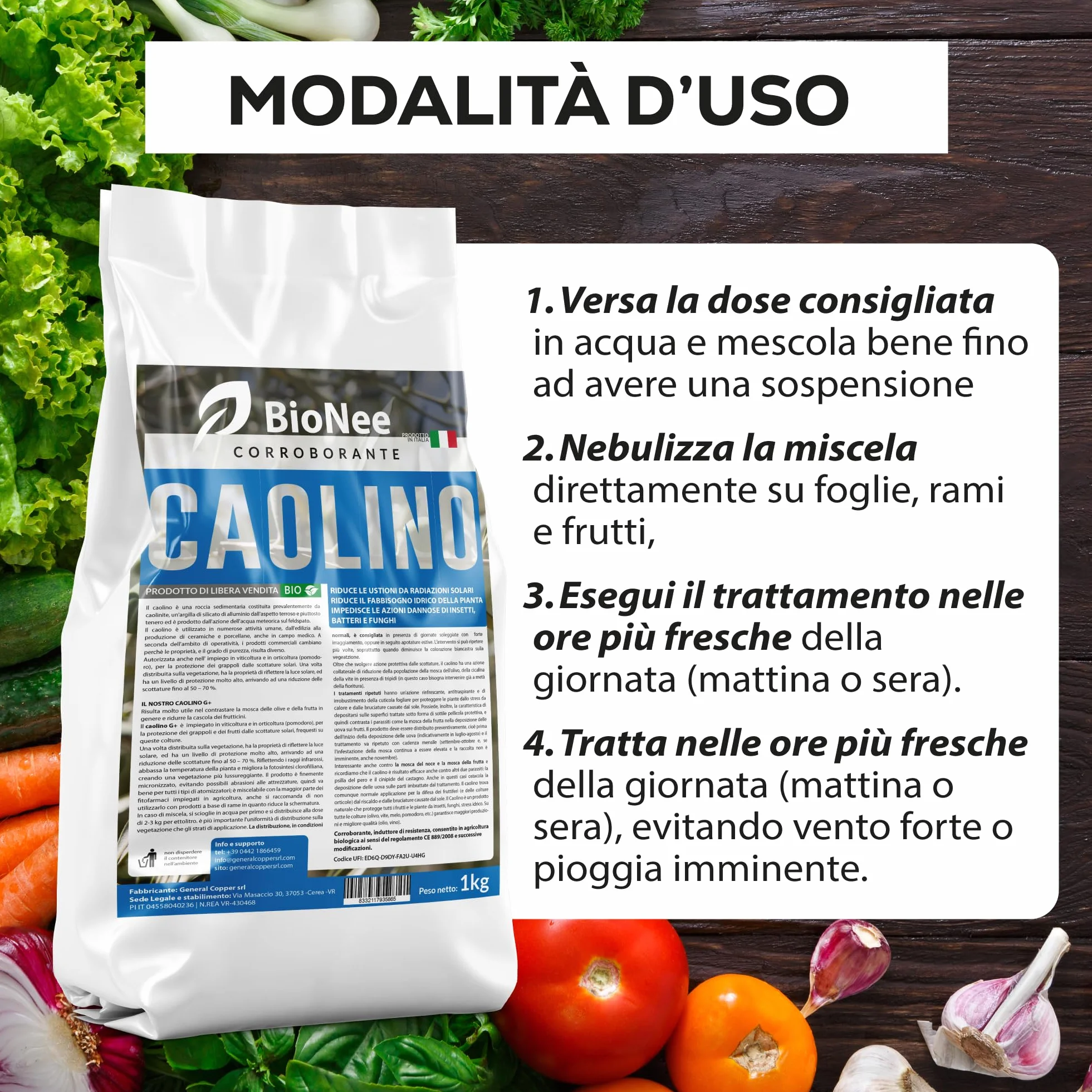 Caolino corroborante potenziatore difese naturali MOSCA DELL'OLIVO 25 kg