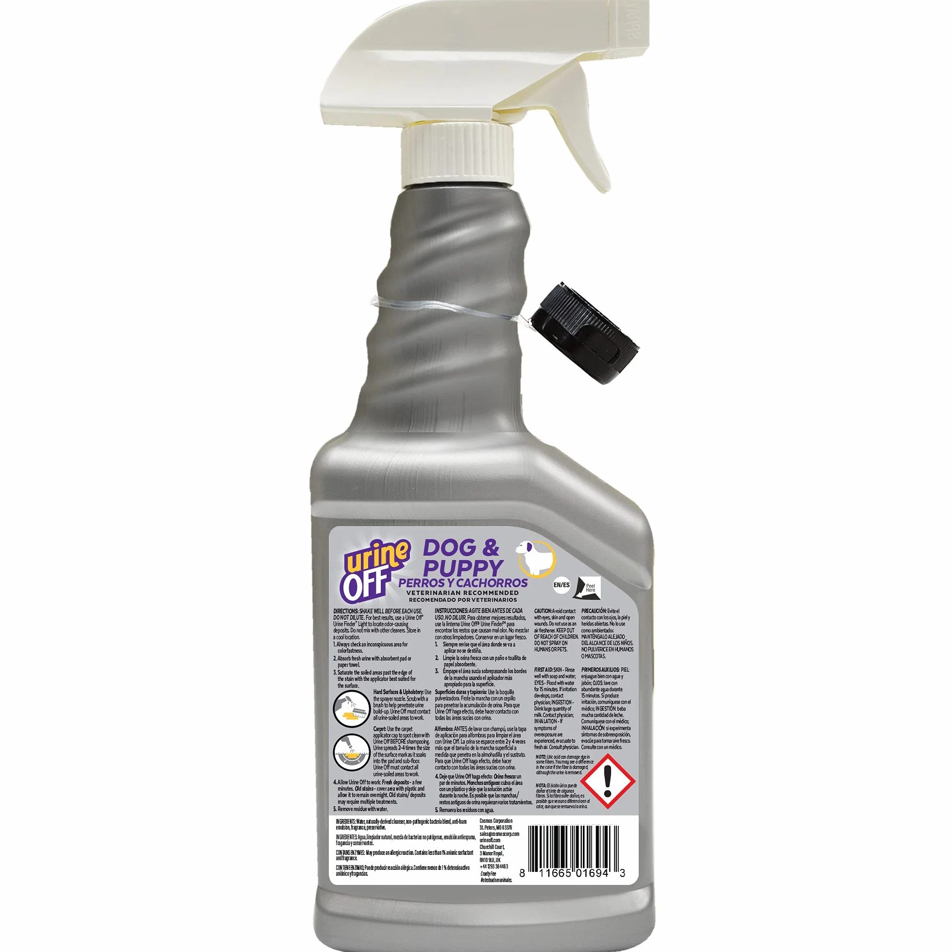 Urine off per Cani, Spray per Superfici Dure, 500ml - Made in USA