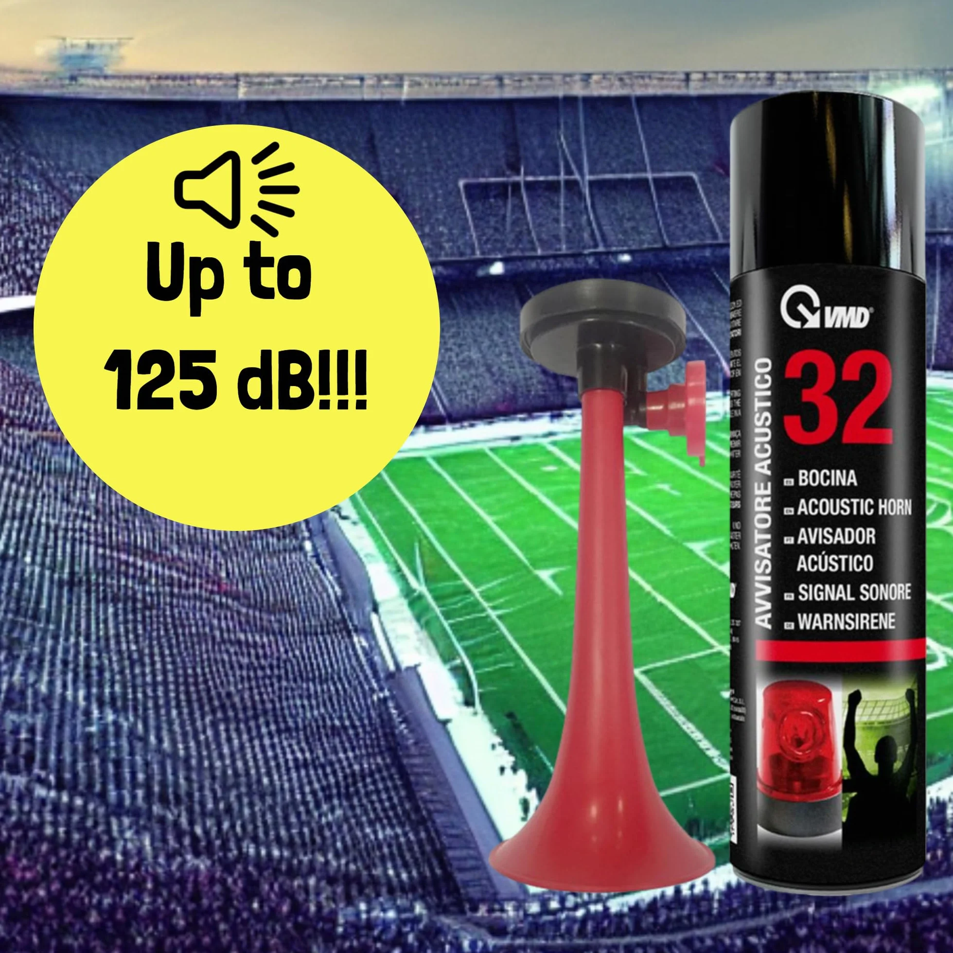 TROMBA STADIO AVVISATORE ACUSTICO DA 300 ML PER EVENTI SPORTIVI E NAUTICA