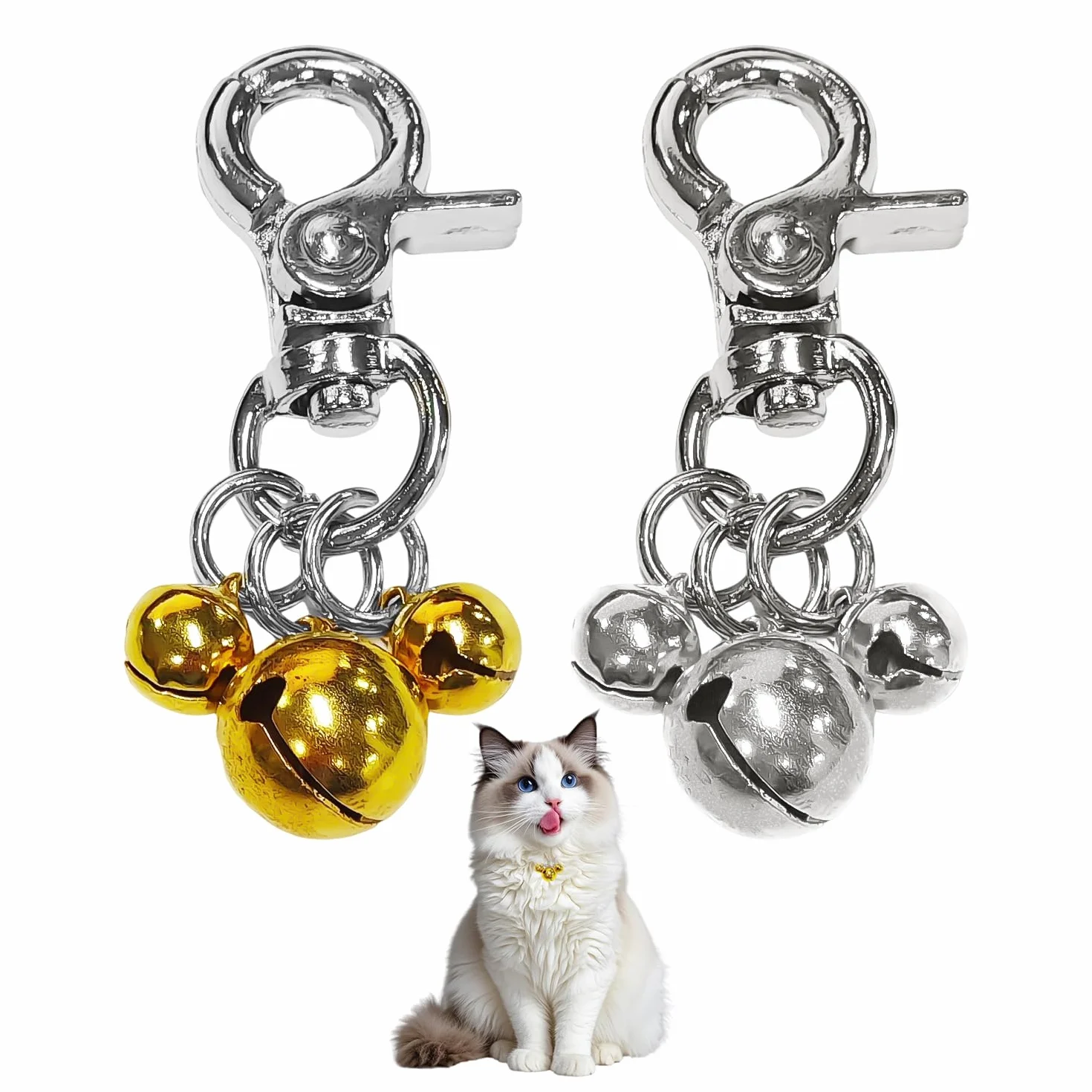 2 Campanelli Per Collare Per Animali Domestici, Decorazione Per Collare Per Animali Domestici, Campanelli In Metallo, Articoli Per Animali Domestici, Accessori Per Collare Per Animali Domestici