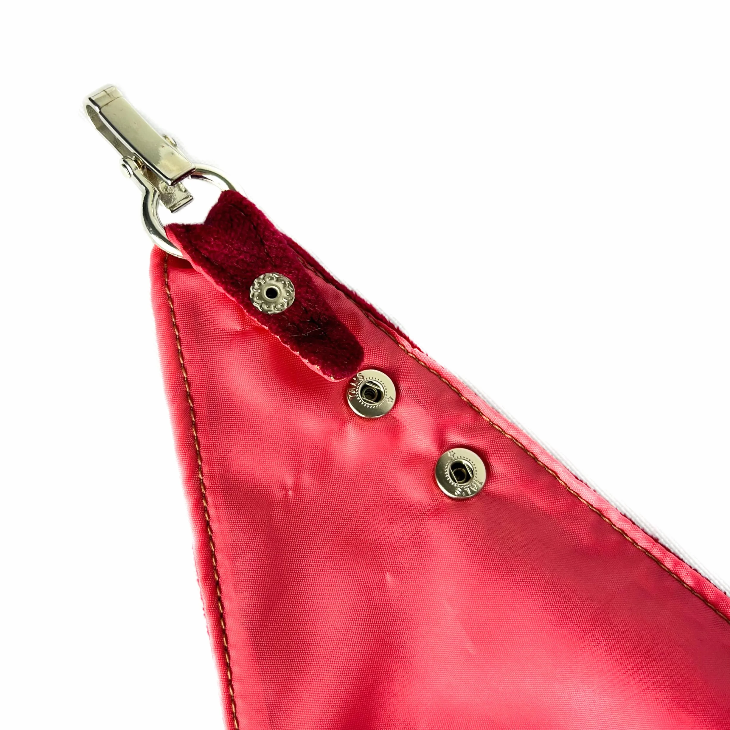 Bandana per cani con chiusura in metallo collare regolabile in morbido velluto Ciliegia L