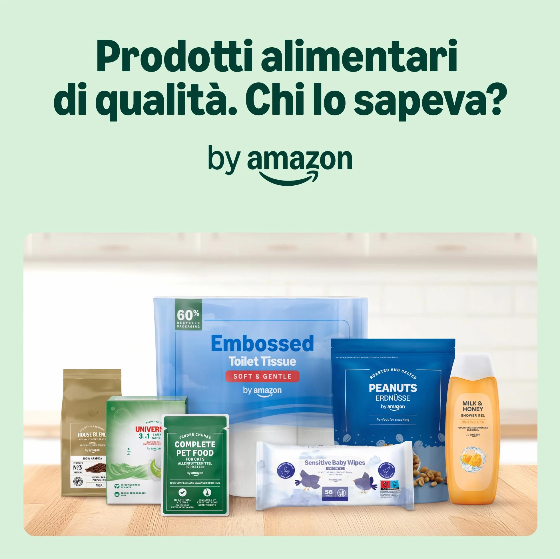 by Amazon Alimento completo per cuccioli di gatto, Selezione mista in gelatina, 1.2kg (12 sacchetti da 100g)