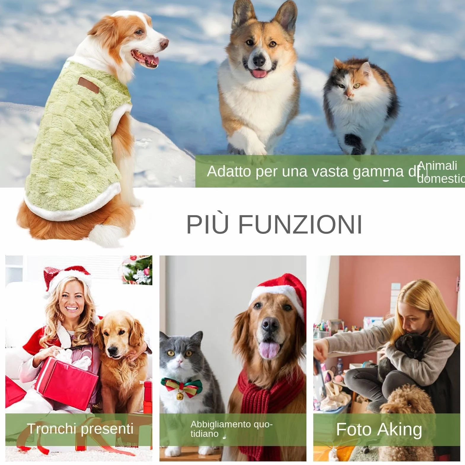 Maglioncino Per Cane - Cappotti E Giubbotti Per Cane Giacca In Pile Vestiti Invernali Per Animali Pigiama Invernale Canis Caldo E Antivento Canis Di Taglia Piccola Media Grande Per Interni Esterni