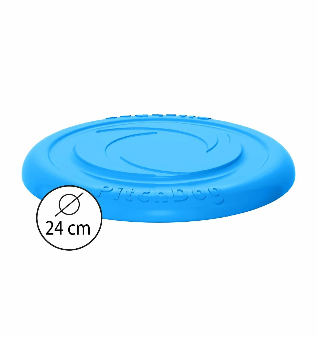 PillowPrim Disc per cani, frisbee, giocattolo interattivo, per attività all'aperto, morbido, gomma naturale, galleggiante, addestramento per cani, toy, fetch, arancione, diametro 24 cm