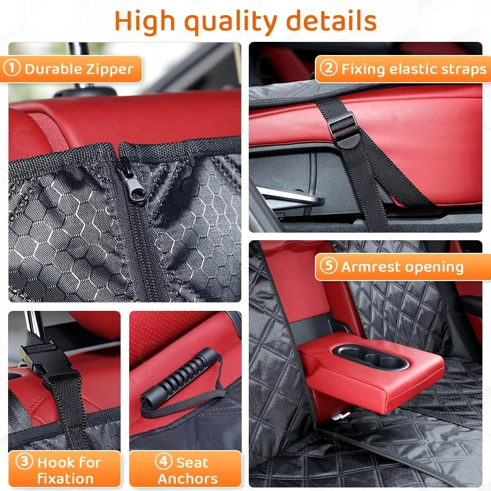 Coprisedile Auto per Cani per Buick Regal 2004-2008, Coprisedili Posteriore per Cani Telo Posteriore Cane Antigraffiato e Antiscivolo