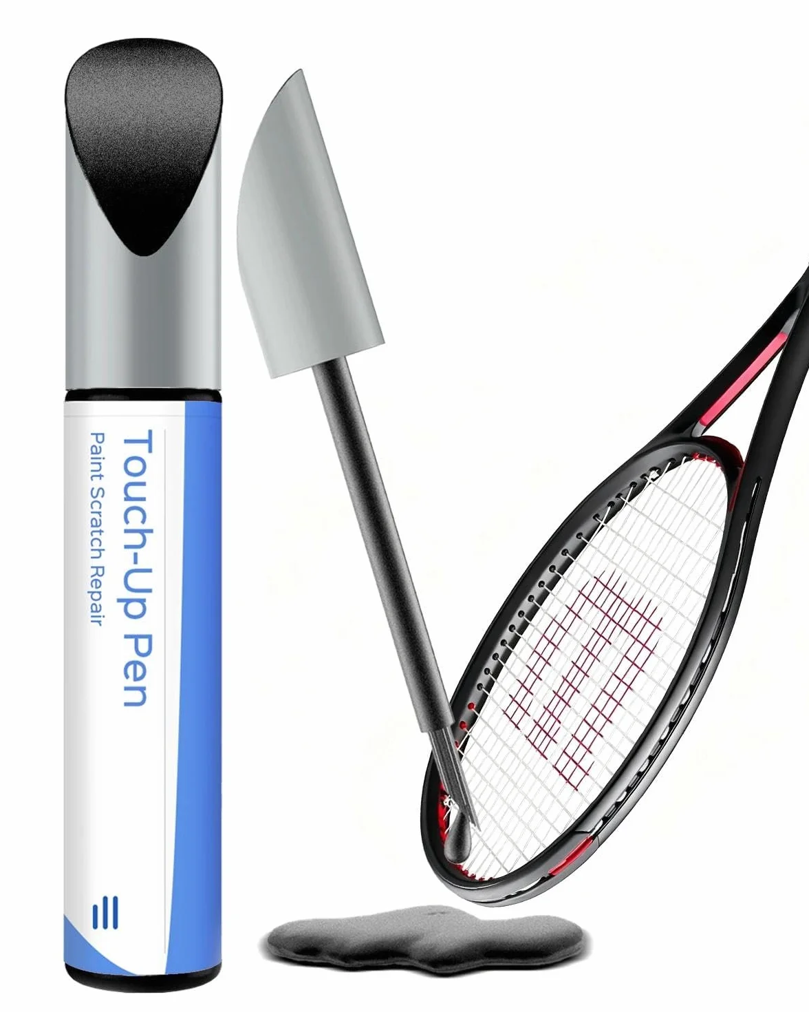 Wilson Pennarello nero per racchetta da tennis riparazione graffi rinnovamento colore