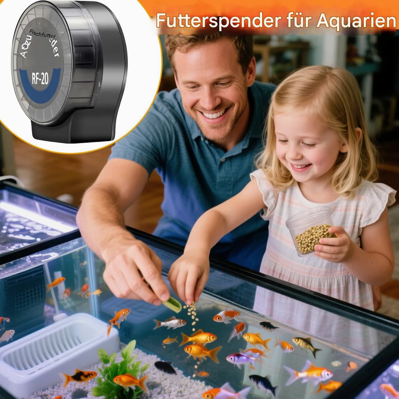 Alimentatore Automatico per Acquario 6 Timer Alimentatore Automatico per | Alimentatore per Pesci Programmabile per Tartarughe Betta Axolotl Gamberi Acqua Dolce e Salata