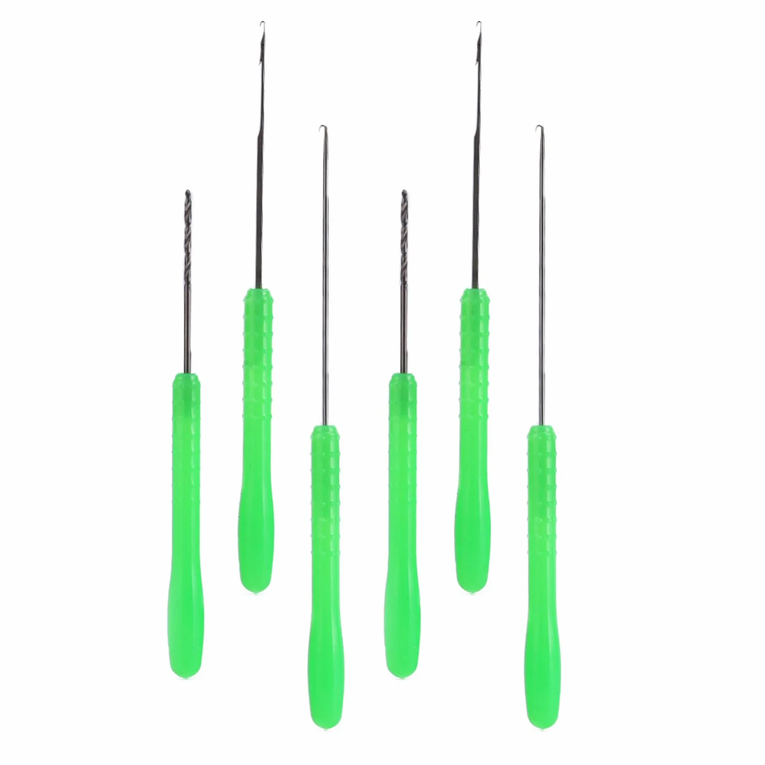 Dpofirs Set di Aghi per Esche da Pesca, Kit Perforazione Esche e Uncini con Punte Sottili, Impugnatura Ergonomica per Rig e Linee