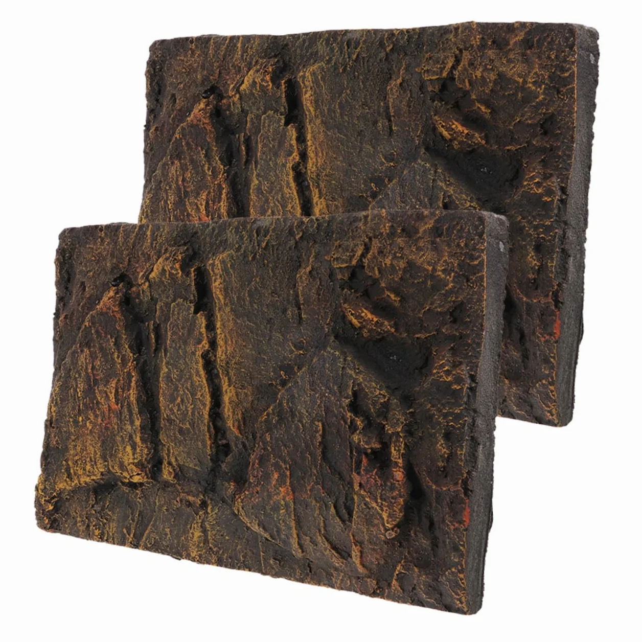 2 Pannelli Sfondo per Acquario Tartarughe in Materiale Pu 3d Altamente Realistico, Decorazione per Terrari Rettili, Adatto a Vasche per Tartarughe e Acquari di Piccoli Animali