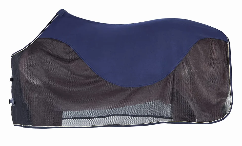 PFIFF 100489 - Coperta anti-mosche con inserto in pile, 125 cm, colore: Blu