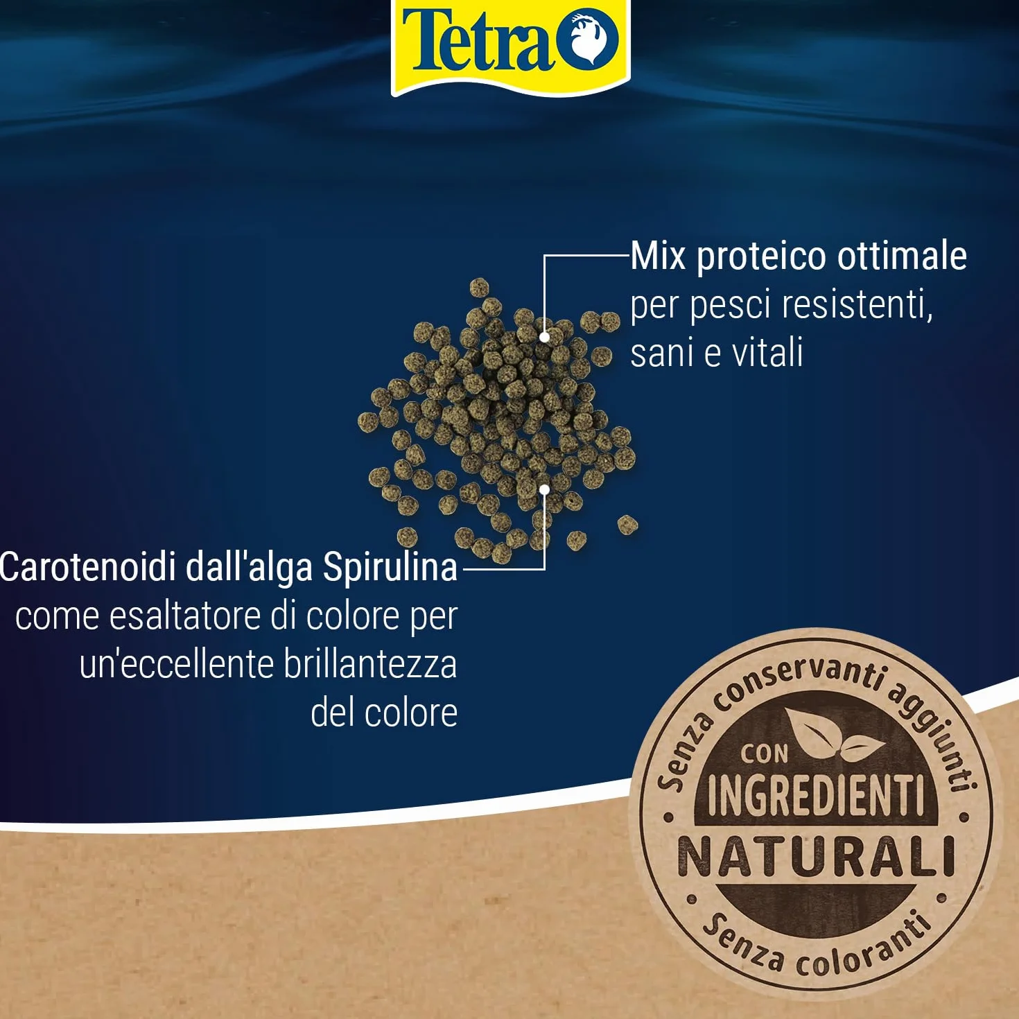 Tetra Goldfish Gold Colour Mangime granulare per pesci rossi acqua fredda 250 ml
