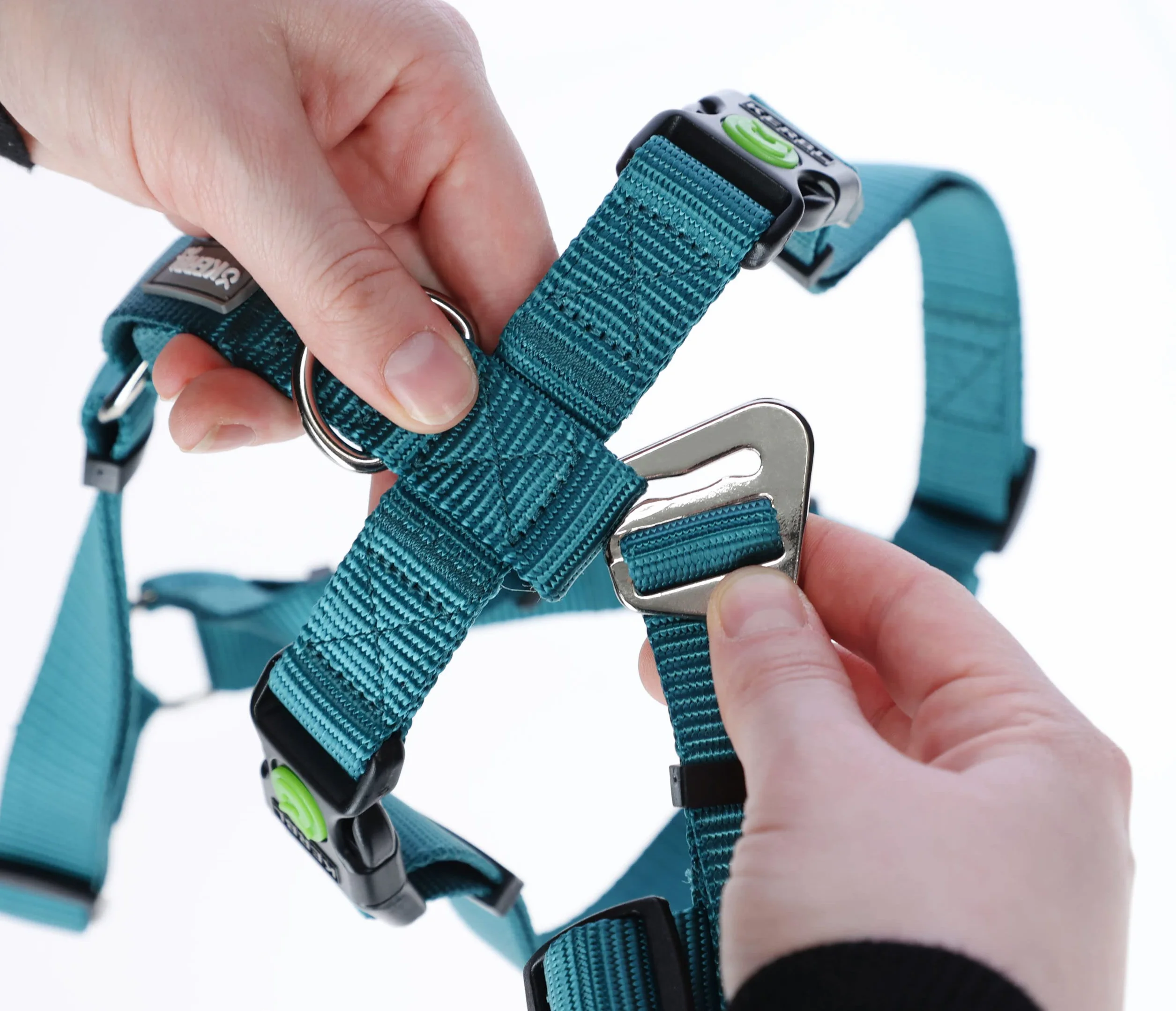 Kerbl Pettorina antipanico per cani, petrolio, circonferenza collo 48-64 cm, larghezza cinghia 25 mm