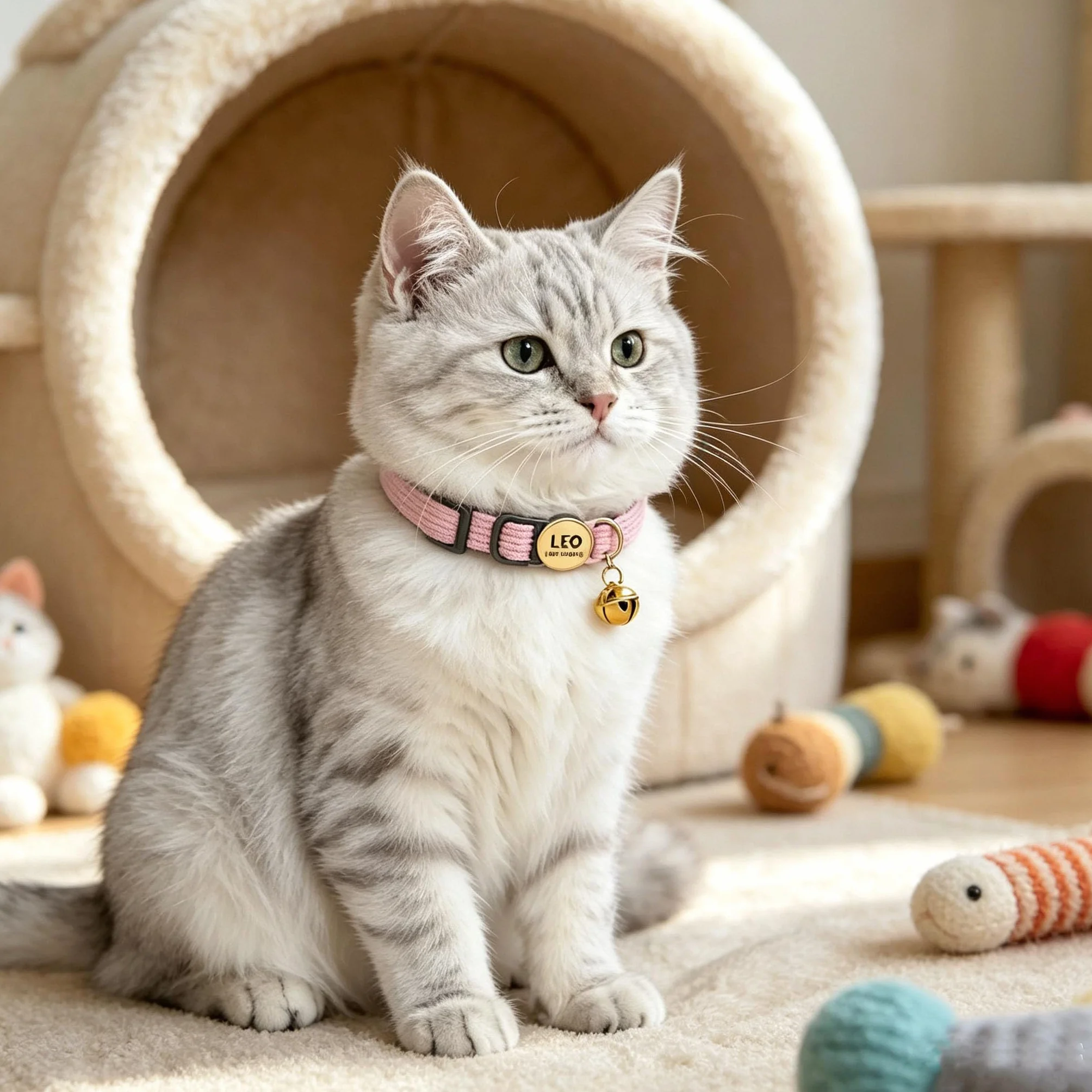 Collare per gatti personalizzato con nome e numero di telefono, collare regolabile in velluto a coste a sgancio rapido con campanello e fibbia di sicurezza per gatti o cani di piccola taglia, 20-30 cm
