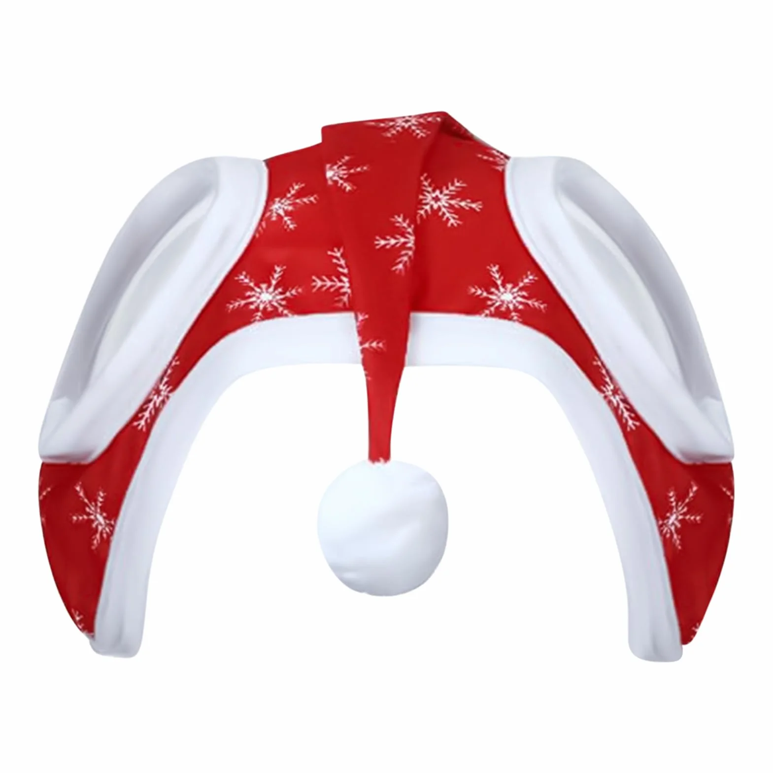 Cappello di Natale per cavallo Babbo Natale copertura testa fiocco neve costume equitazione invernale