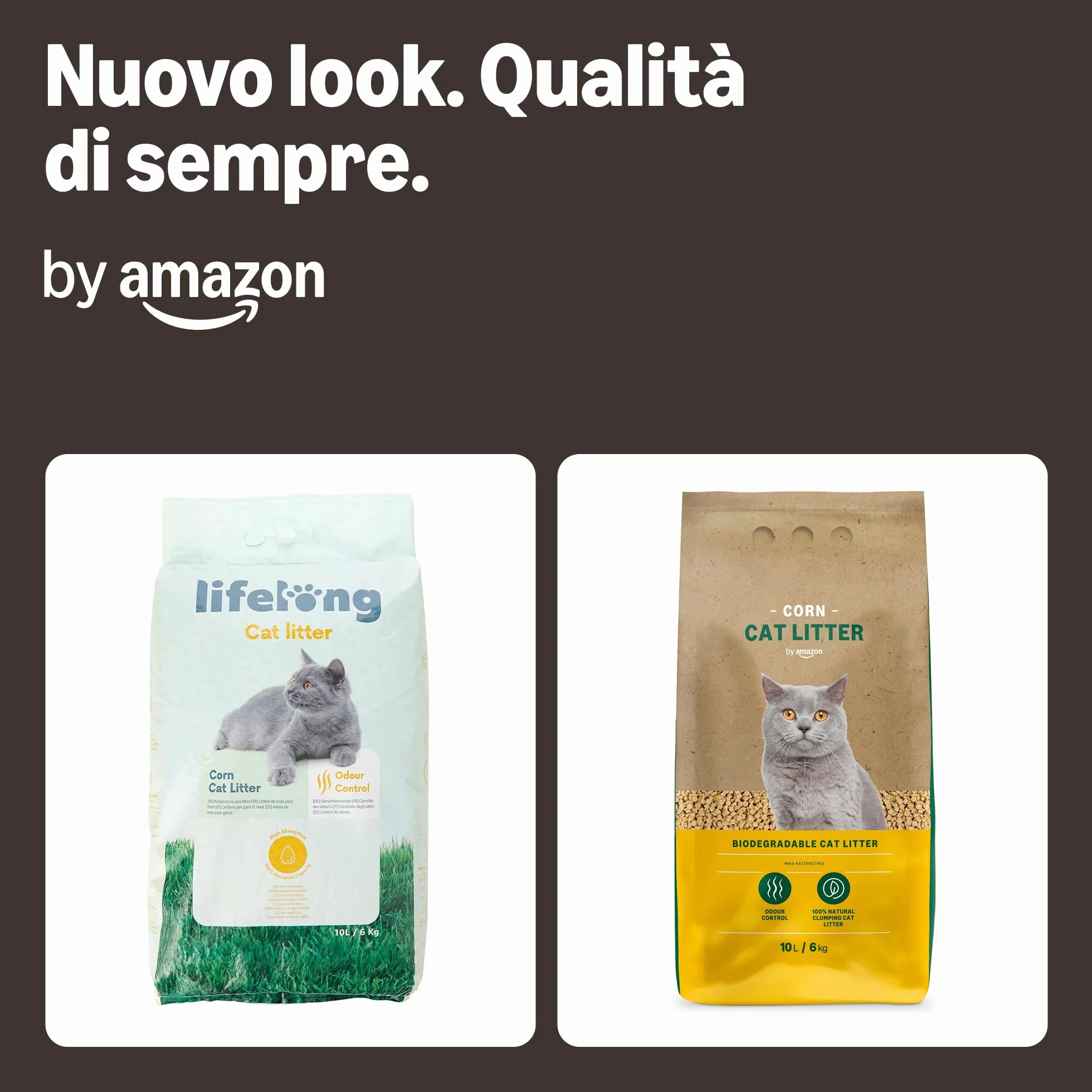 Lettiera per Gatti Agglomerante al Mais, 10L (Confezione da 1)