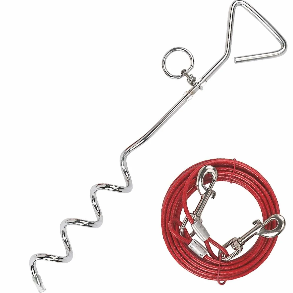 Kerbl picchetto a Spirale con Yard Piombo, 5 mm x 6 m/8 mm x 40 cm