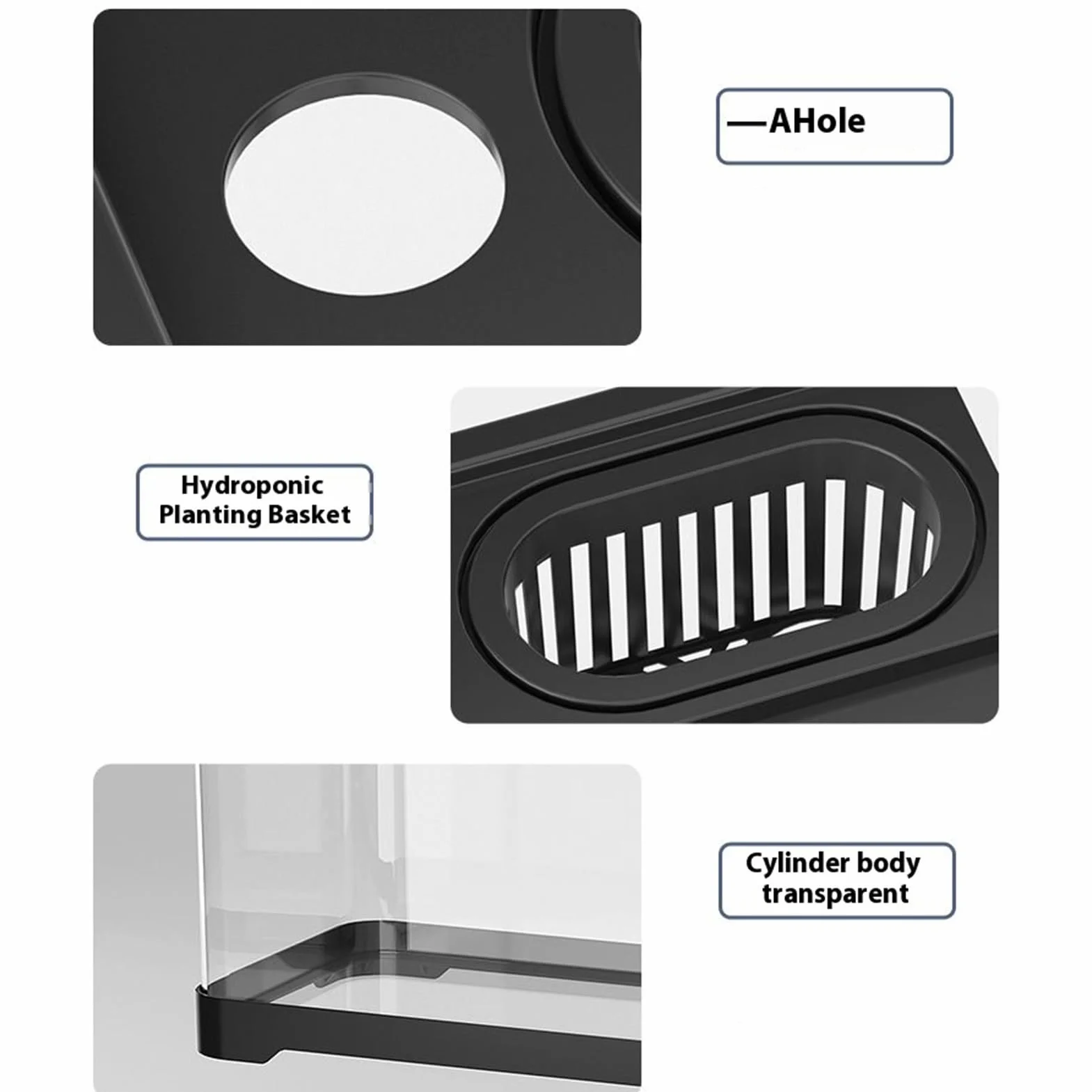 Acquario in vetro per principianti Aqua Cube Glass Fish Tank Starter Kit