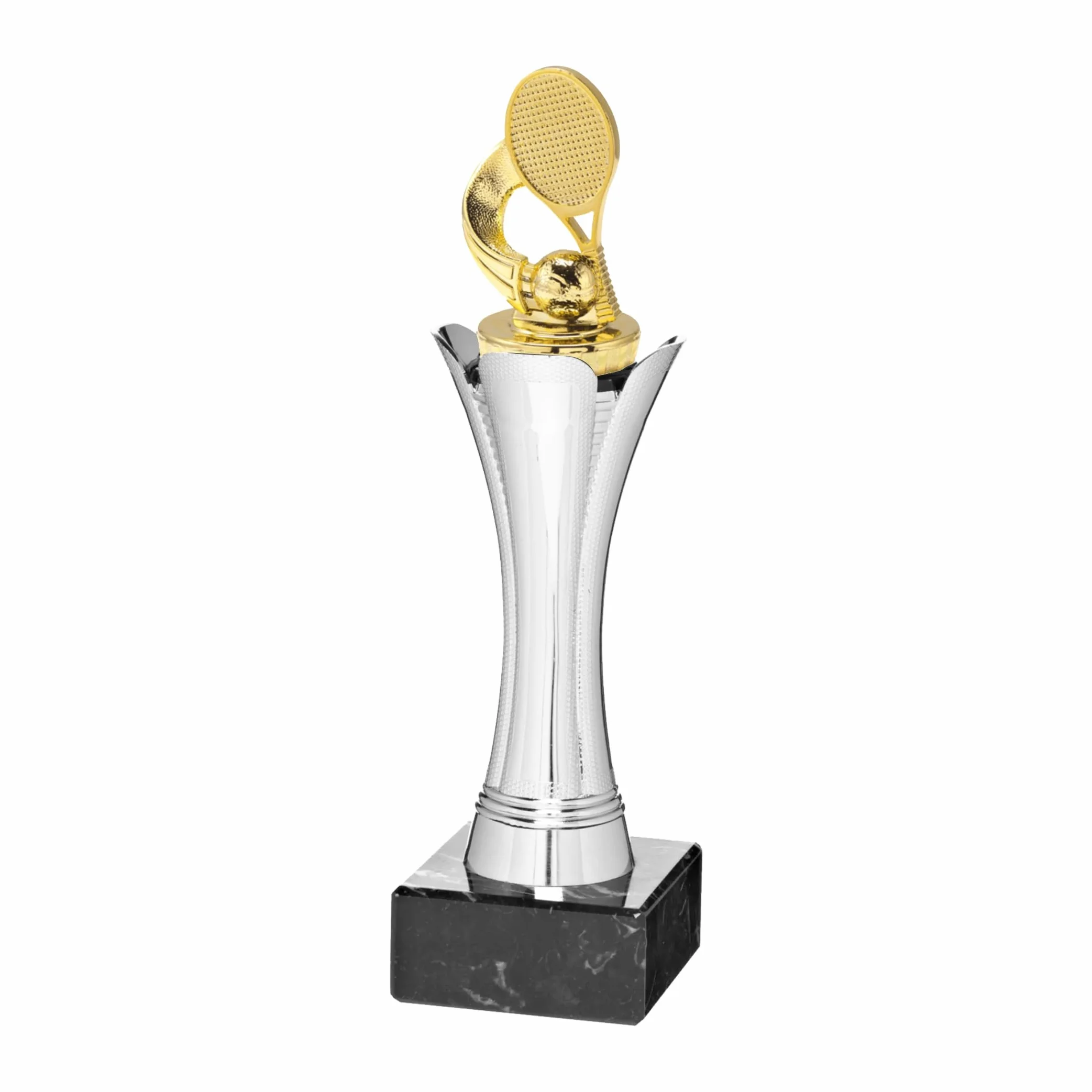 Generico Trofeo Tennis – Coppa con Racchetta e Pallina da Tennis • Premio Sportivo • Idea Regalo Evento e Torneo