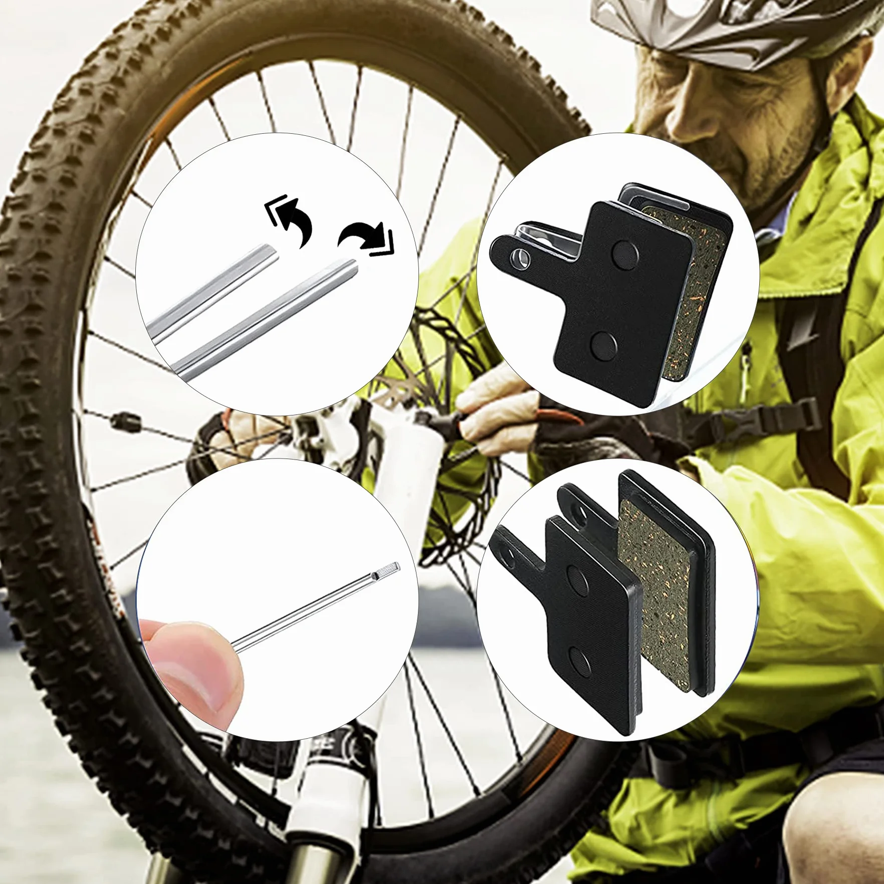 4 Paia Pastiglie Freno di Bicicletta per B01s TRP Tektro Deore, Pastiglie Freni Bici MTB a Disco in Resina Semimetallo