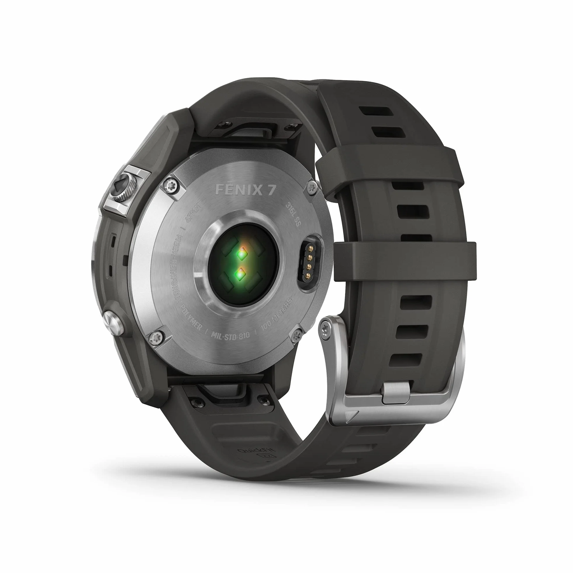 Garmin fēnix 7, Smartwatch, 47mm, Display 1,3", Touchscreen, +30 Sport, GNSS multi-band, Cardio, SpO2, Mappe, Musica, Garmin Pay, Autonomia 18 giorni (Silver & Graphite)