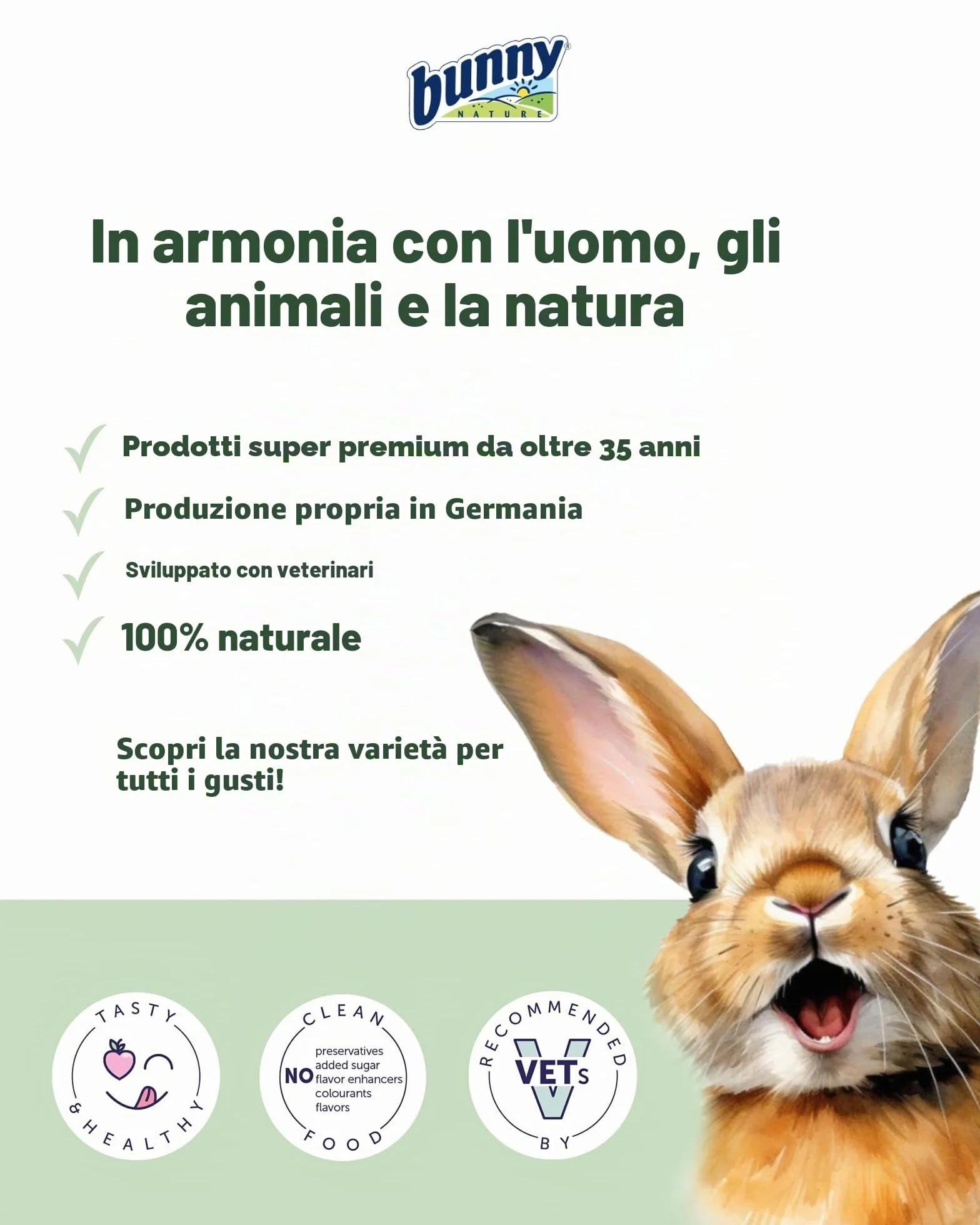 bunny Nature - Mangime completo per criceti nani, mix di vitamine, ingredienti e vermi di farina, 500 g