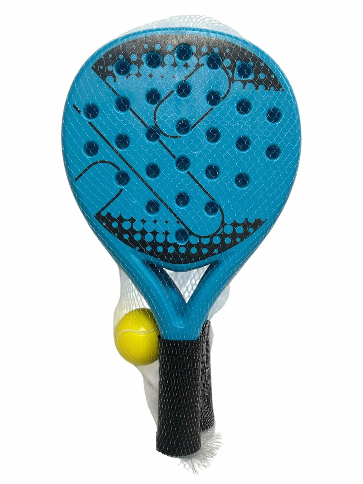 Racchette da Padel Set 2 Racchette in Plastica 41 cm con Pallina Beach Tennis Spiaggia Piscina