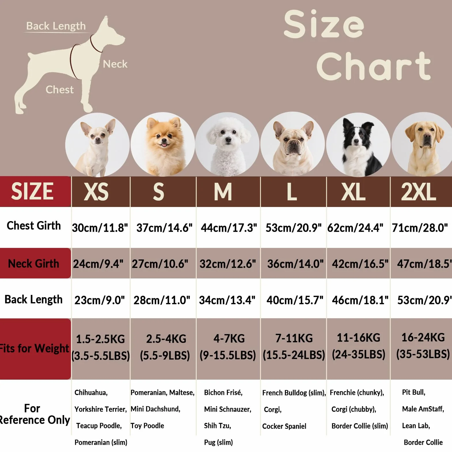 Maglione Cane Natalizio con Renna foro per guinzaglio Border Collie Golden Retriever Femmina Piccola Marrone XXL